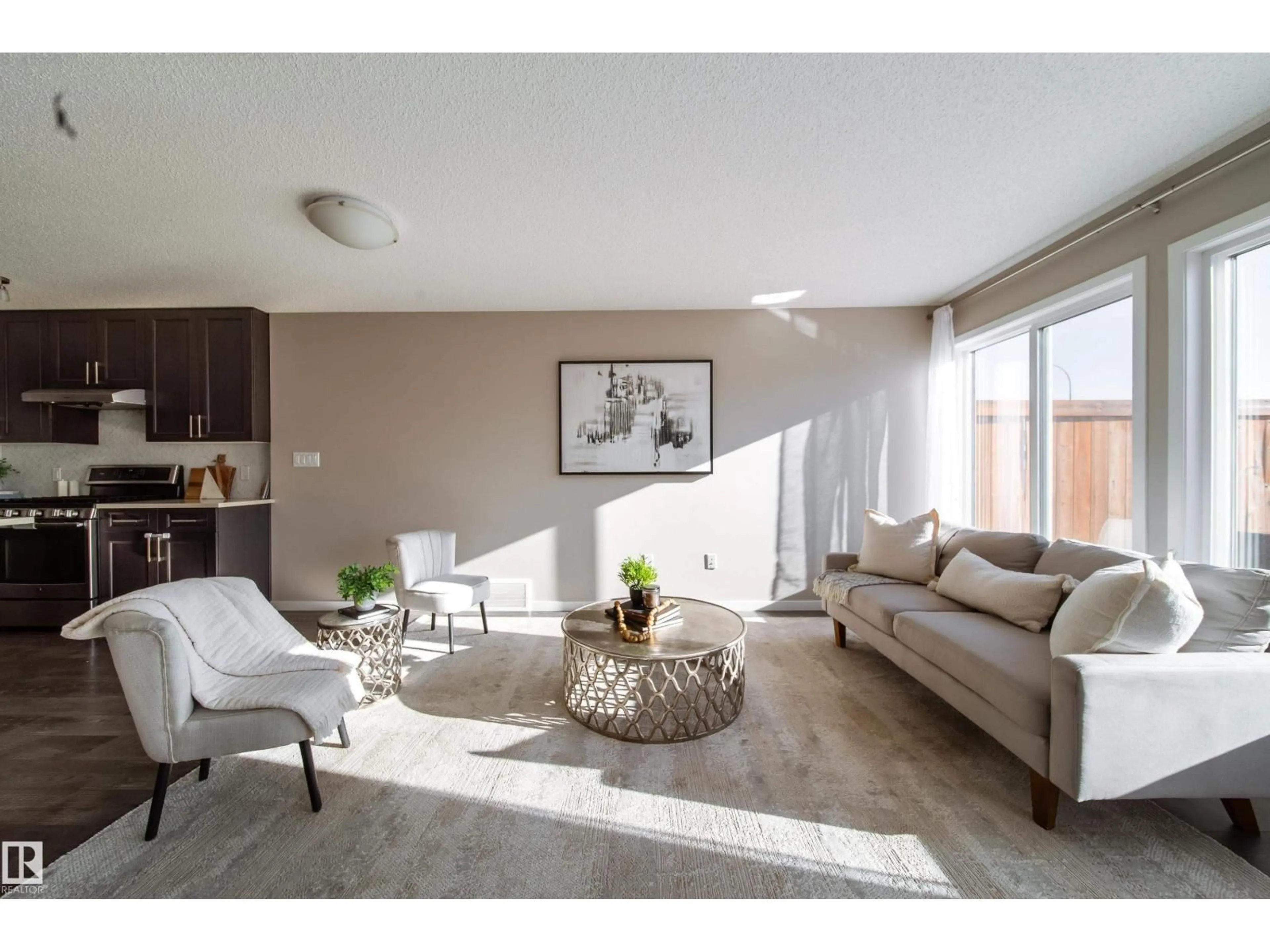 Living room with furniture, unknown for 8409 24 AV, Edmonton Alberta T6X2G1