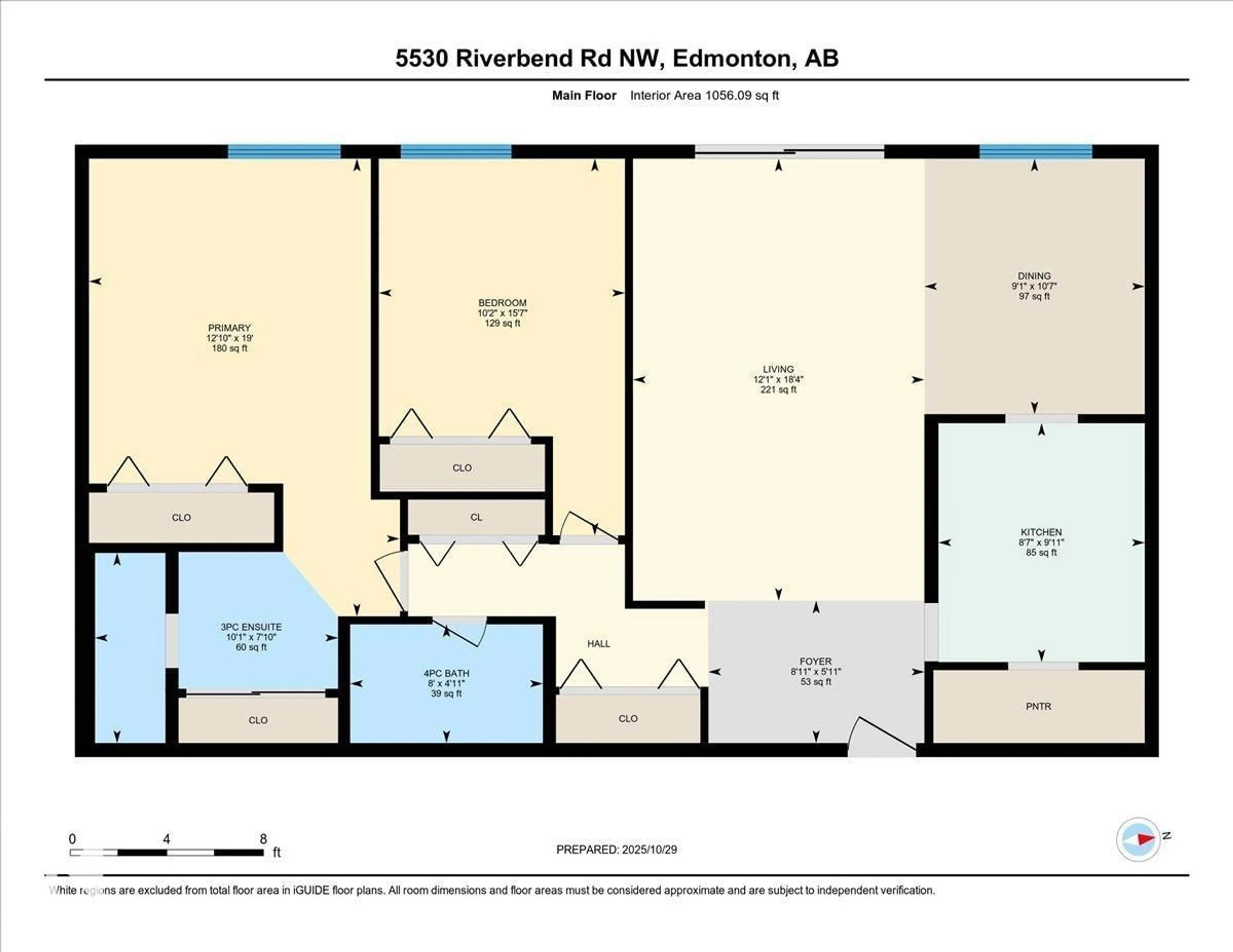 Floor plan for #213 - 5520 RIVERBEND RD, Edmonton Alberta T6H5G9