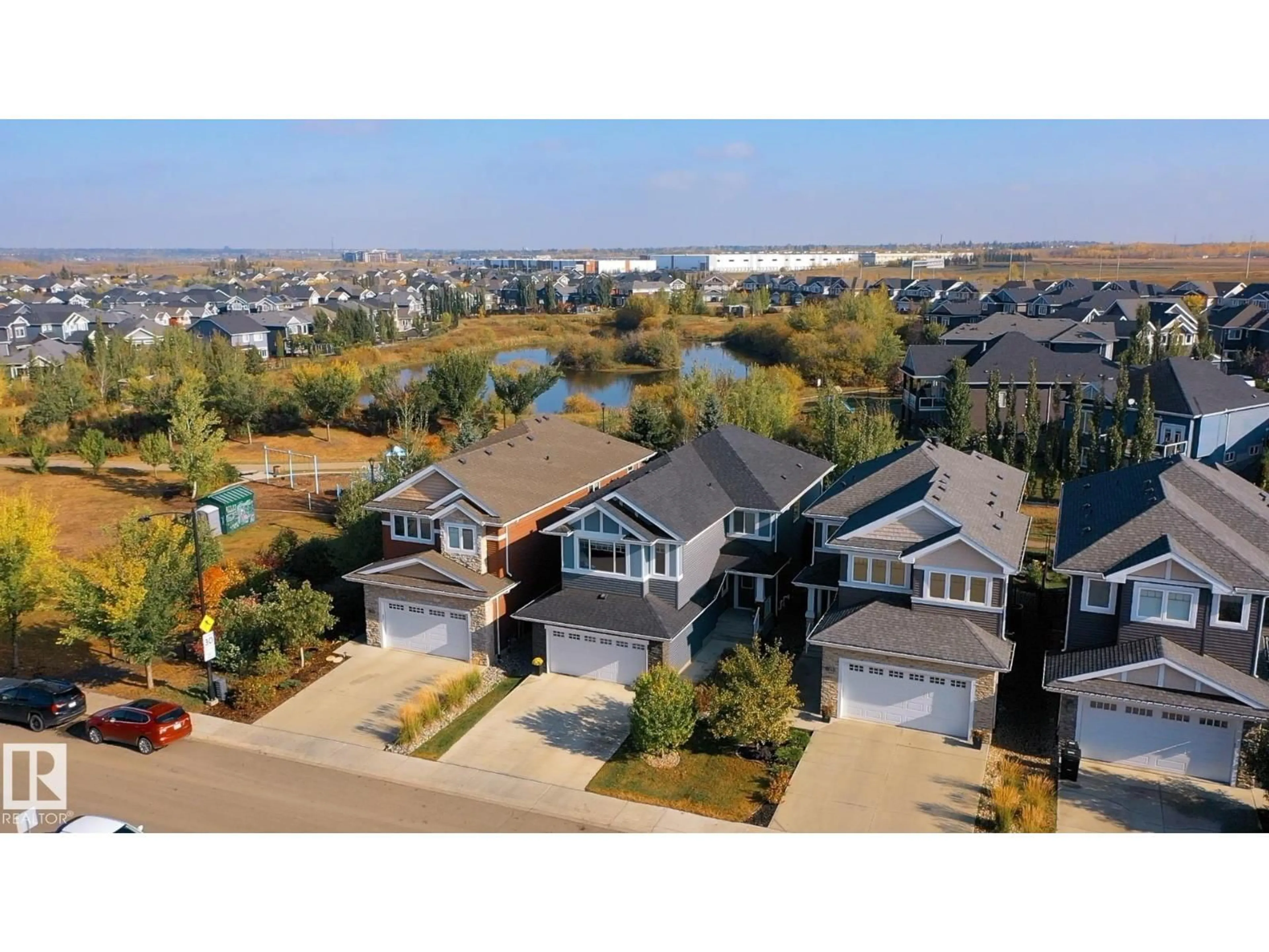 A pic from outside/outdoor area/front of a property/back of a property/a pic from drone, water/lake/river/ocean view for 1714 TANAGER CL, Edmonton Alberta T5S0M5