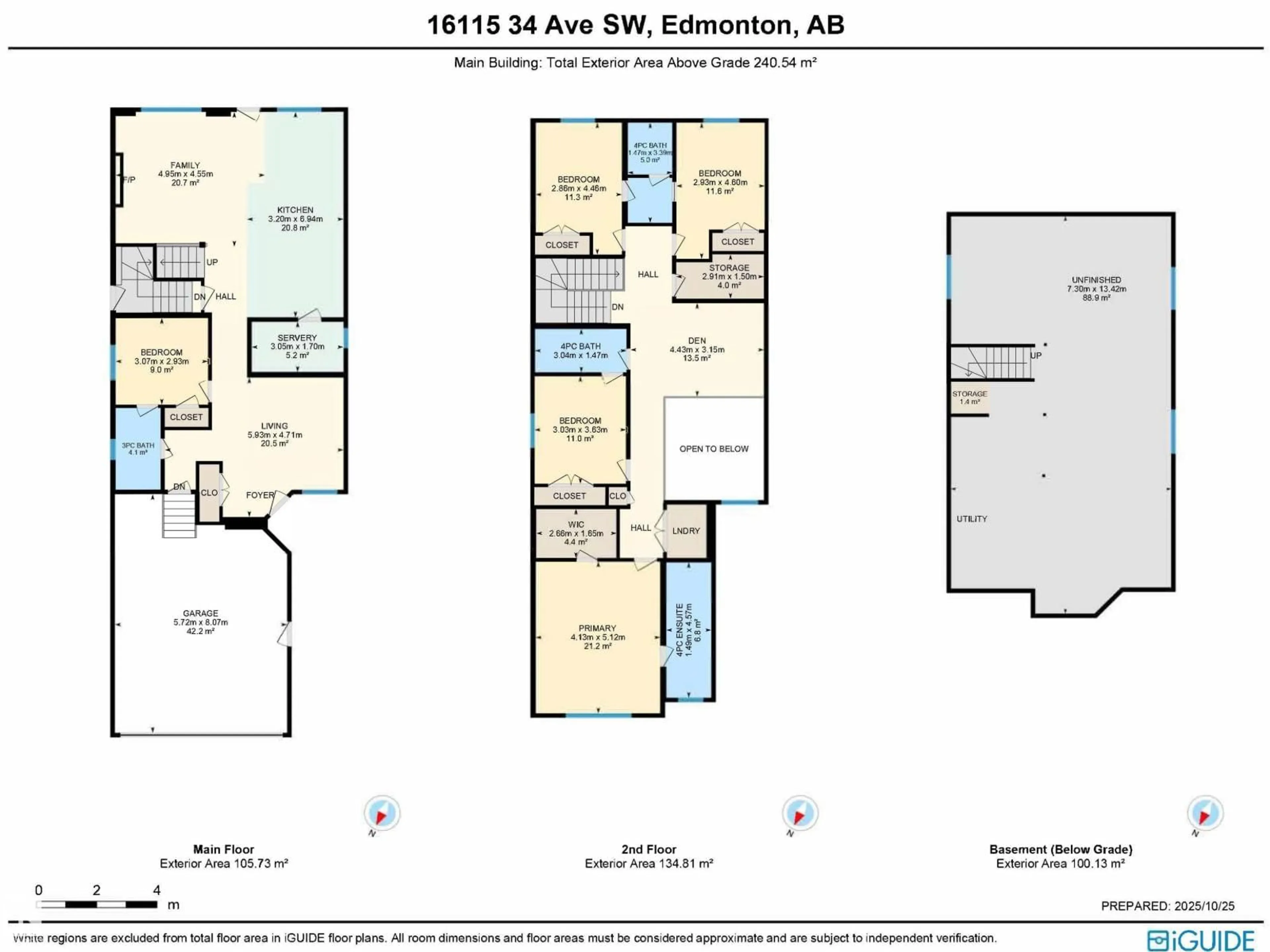 Floor plan for 16115 34 AV, Edmonton Alberta T6W4V7