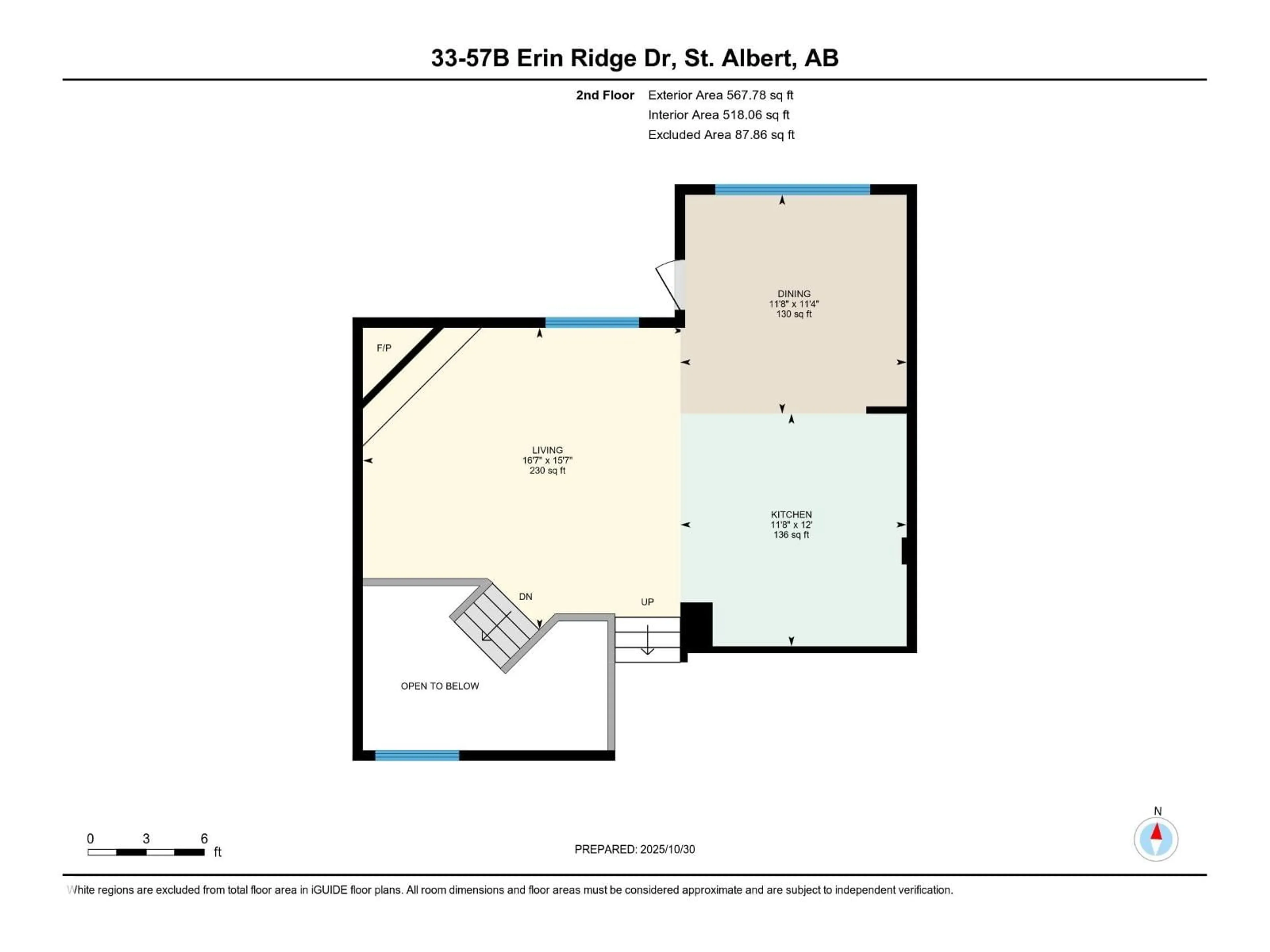 Floor plan for 57B - 33 ERIN RIDGE DR, St. Albert Alberta T8N6G1