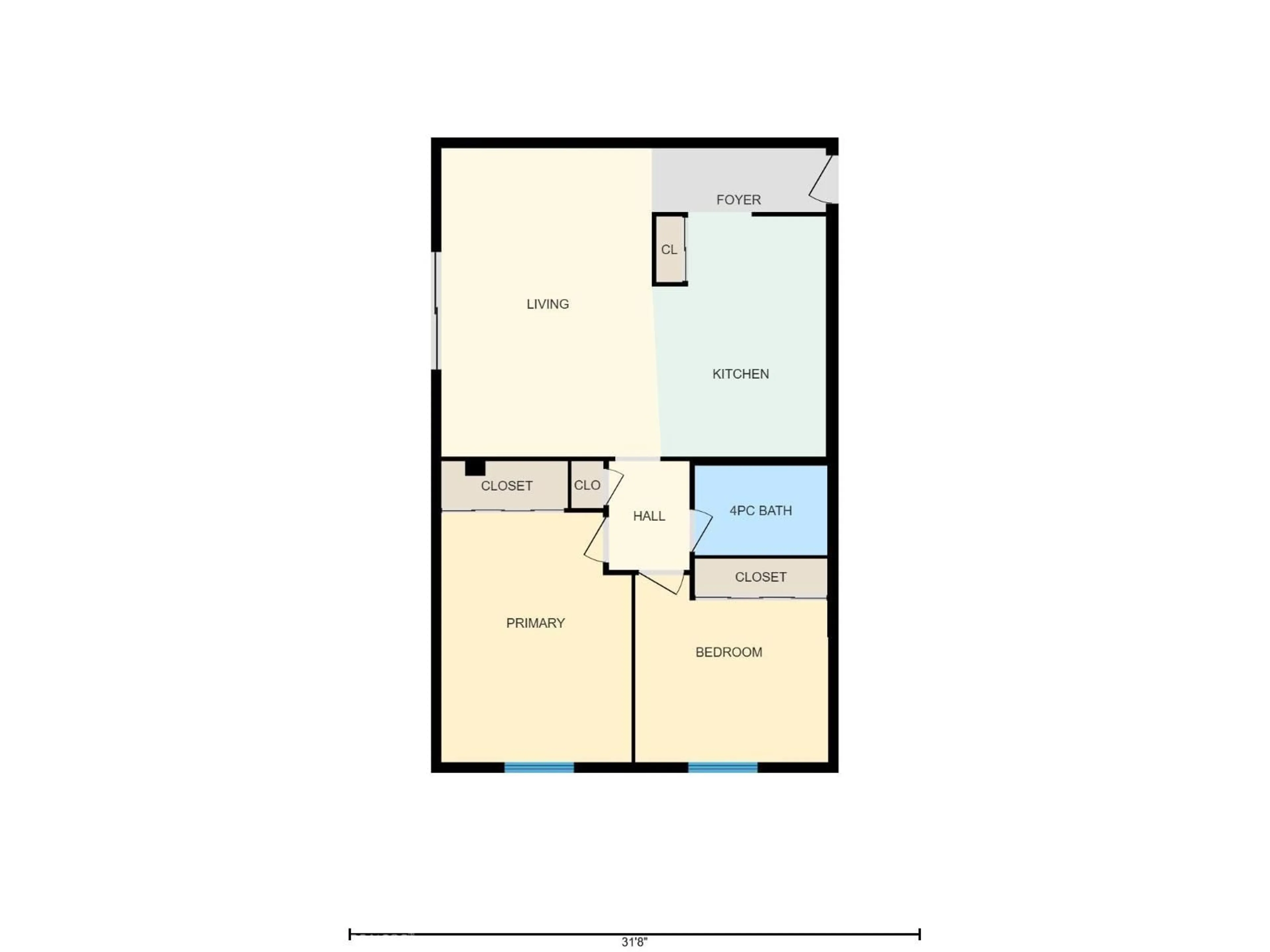 Floor plan for #406 - 10616 156 ST, Edmonton Alberta T5P2S1