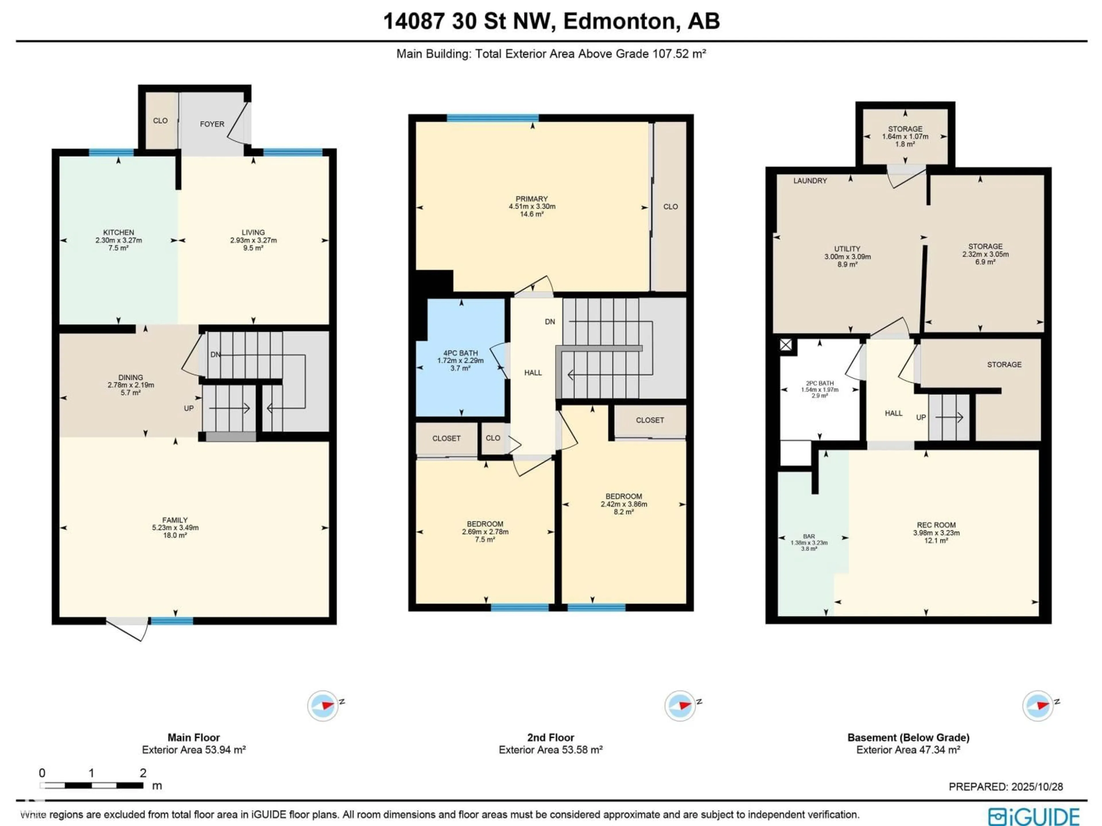 Floor plan for NW - 14087 30 ST, Edmonton Alberta T5Y1R5