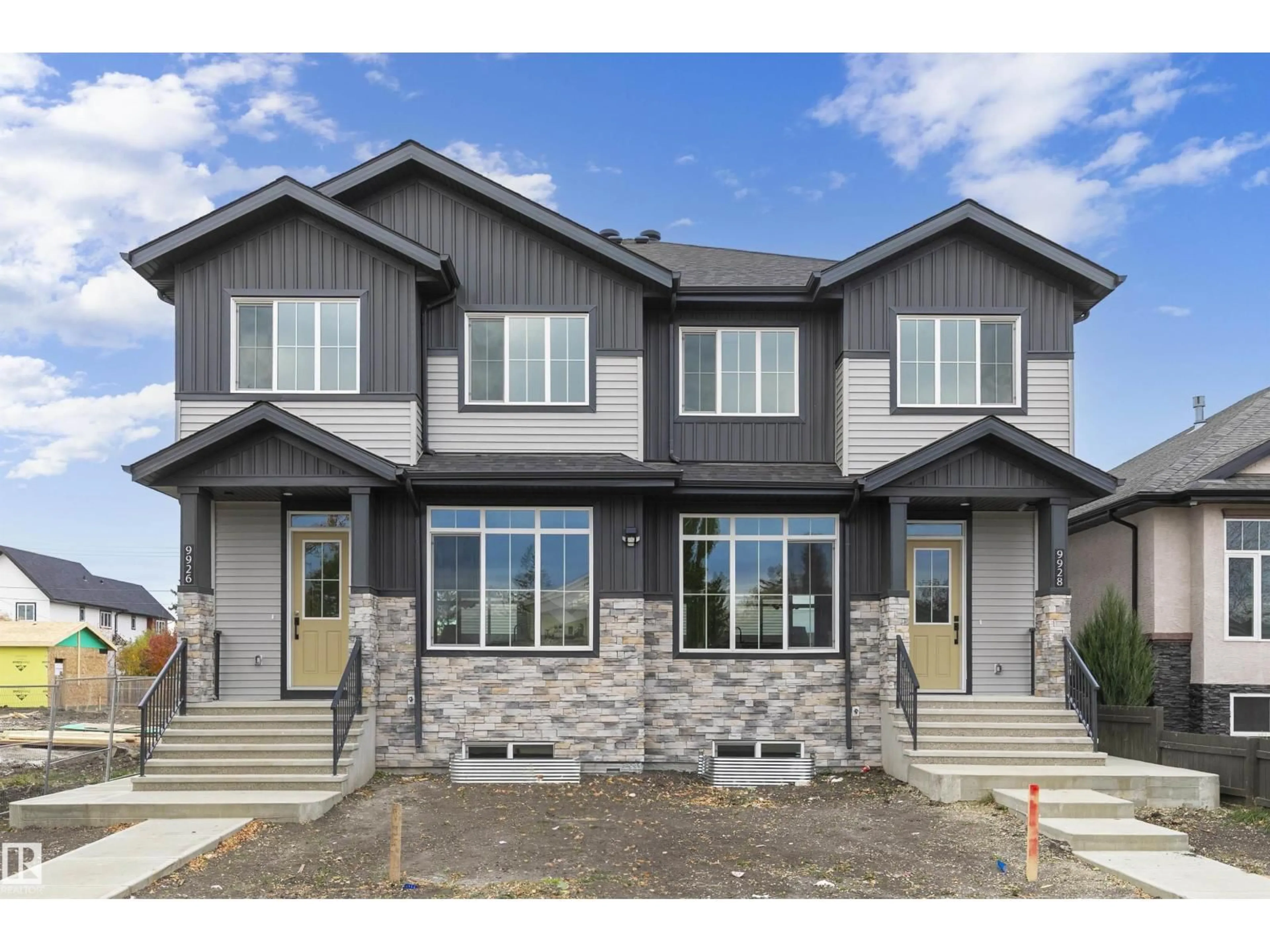 Home with vinyl exterior material, building for 9928 - 9926 157 ST, Edmonton Alberta T5P2T6