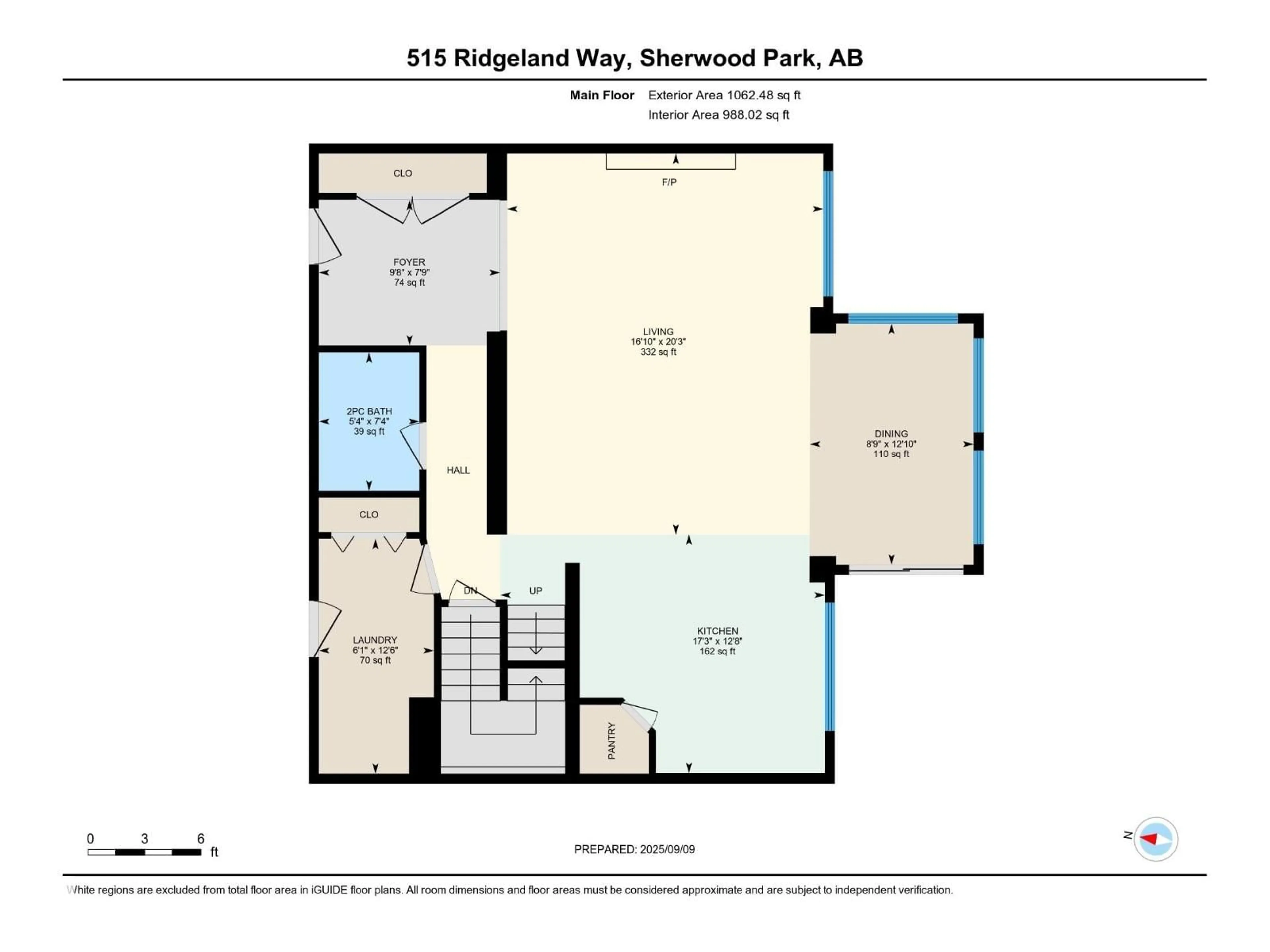 Floor plan for 515 RIDGELAND WY, Sherwood Park Alberta T8A6M3