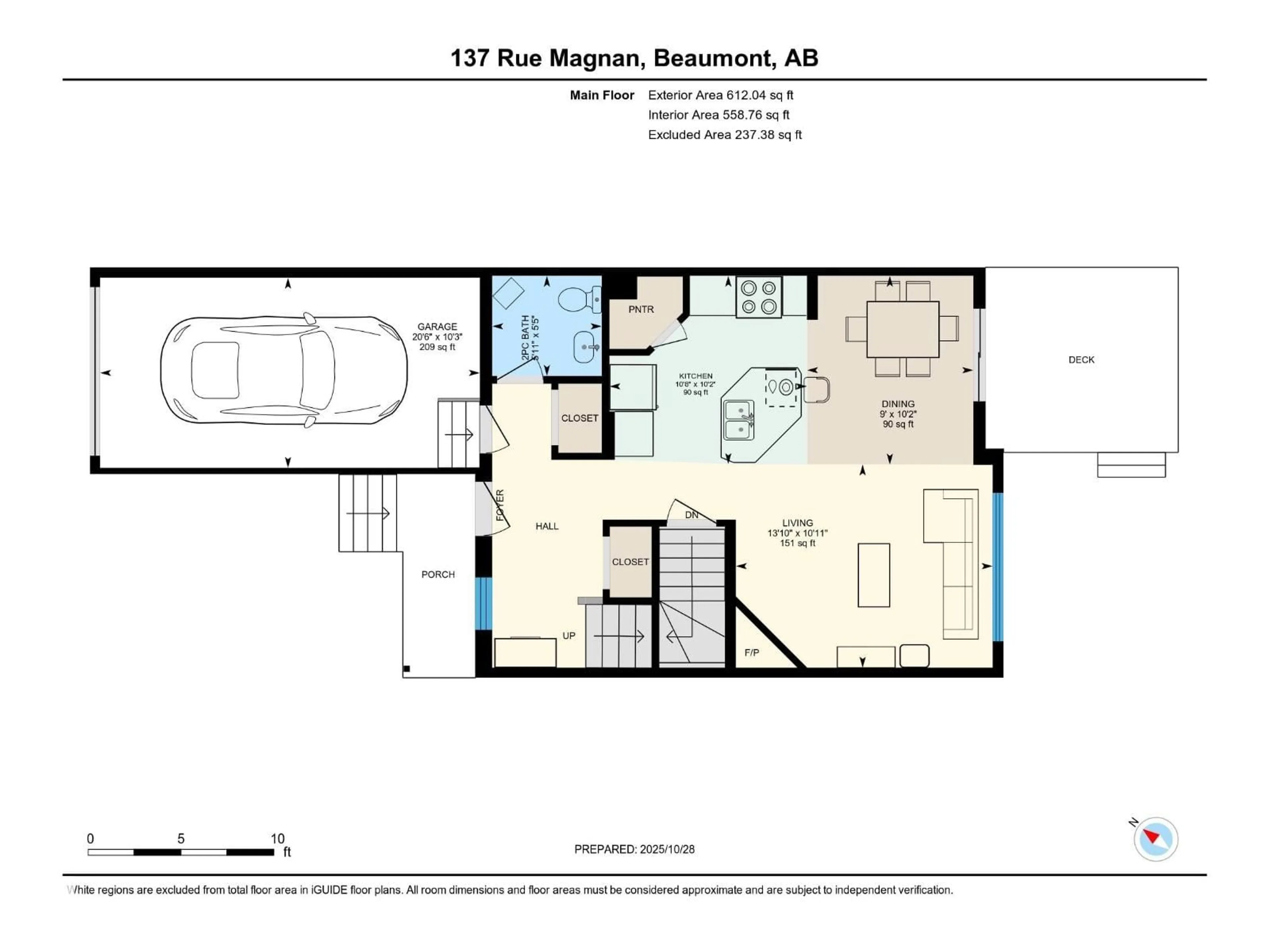 Floor plan for 137 RUE MAGNAN, Beaumont Alberta T4X0A5