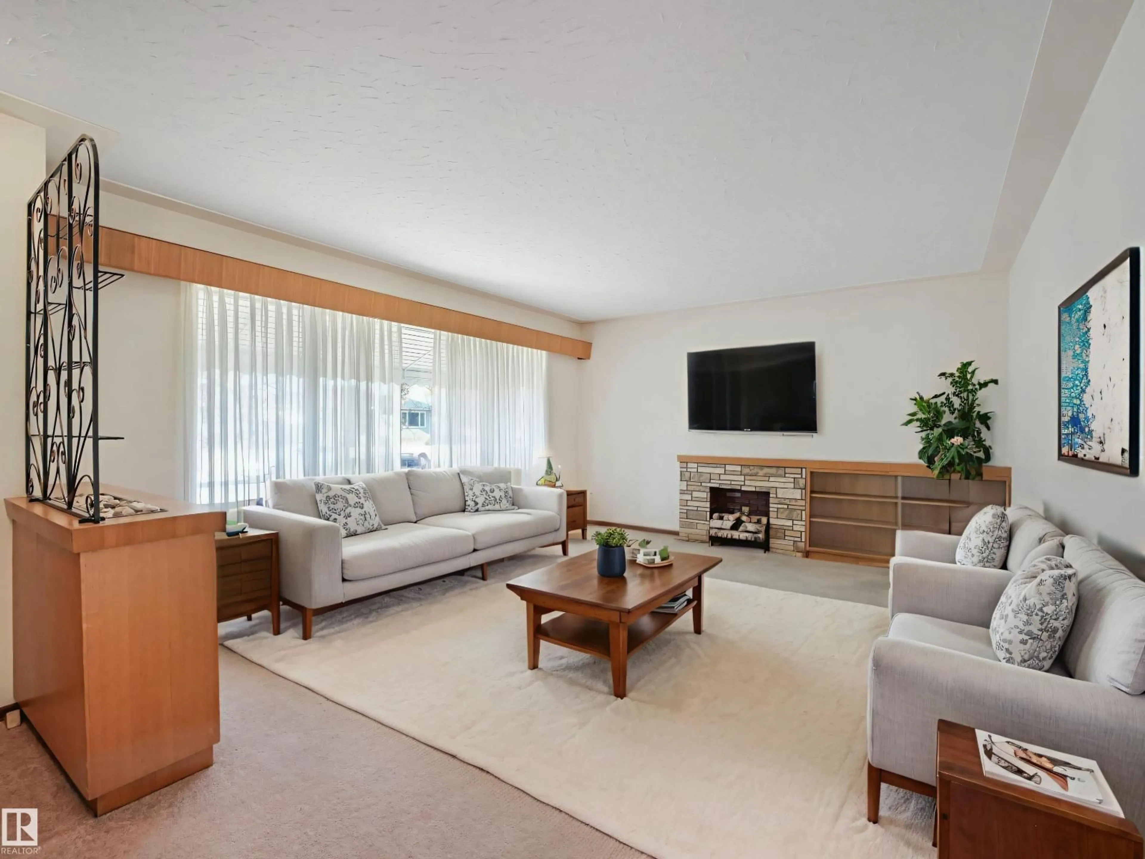 Living room with furniture, unknown for NW - 12233 54 ST, Edmonton Alberta T5W3N6