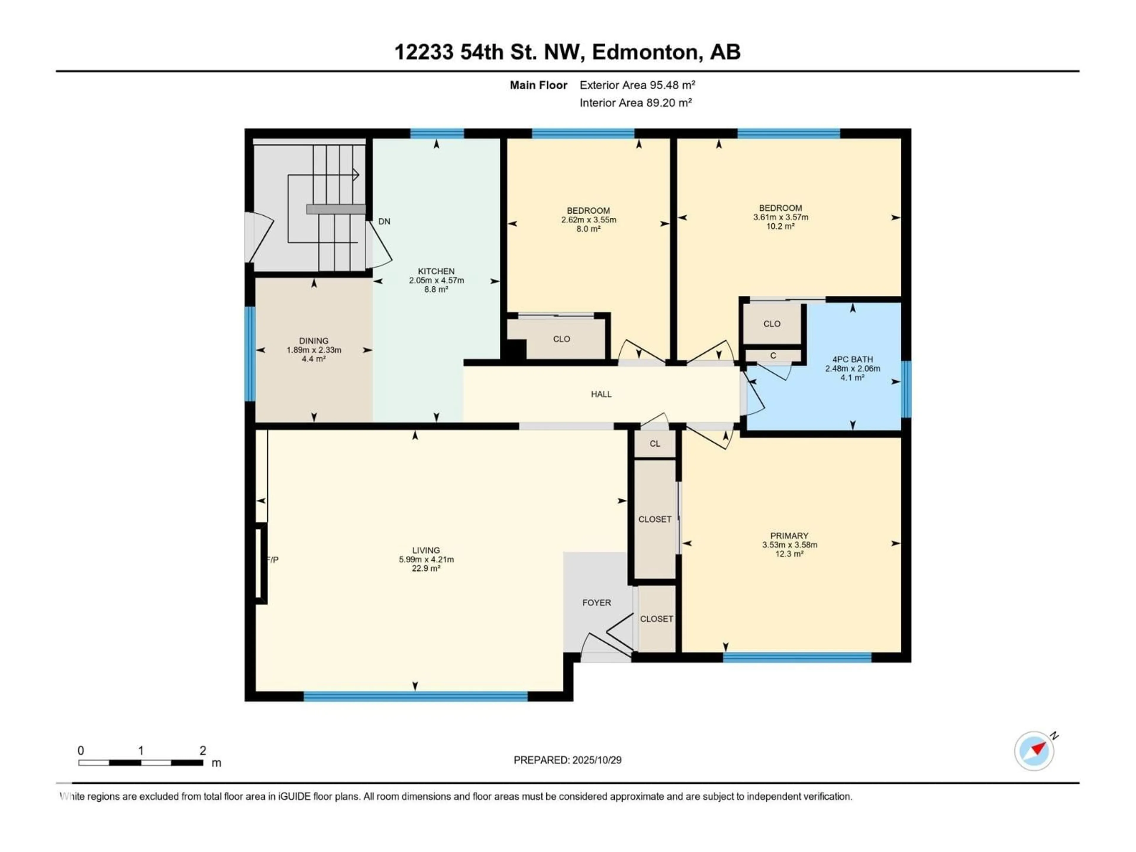 Floor plan for NW - 12233 54 ST, Edmonton Alberta T5W3N6