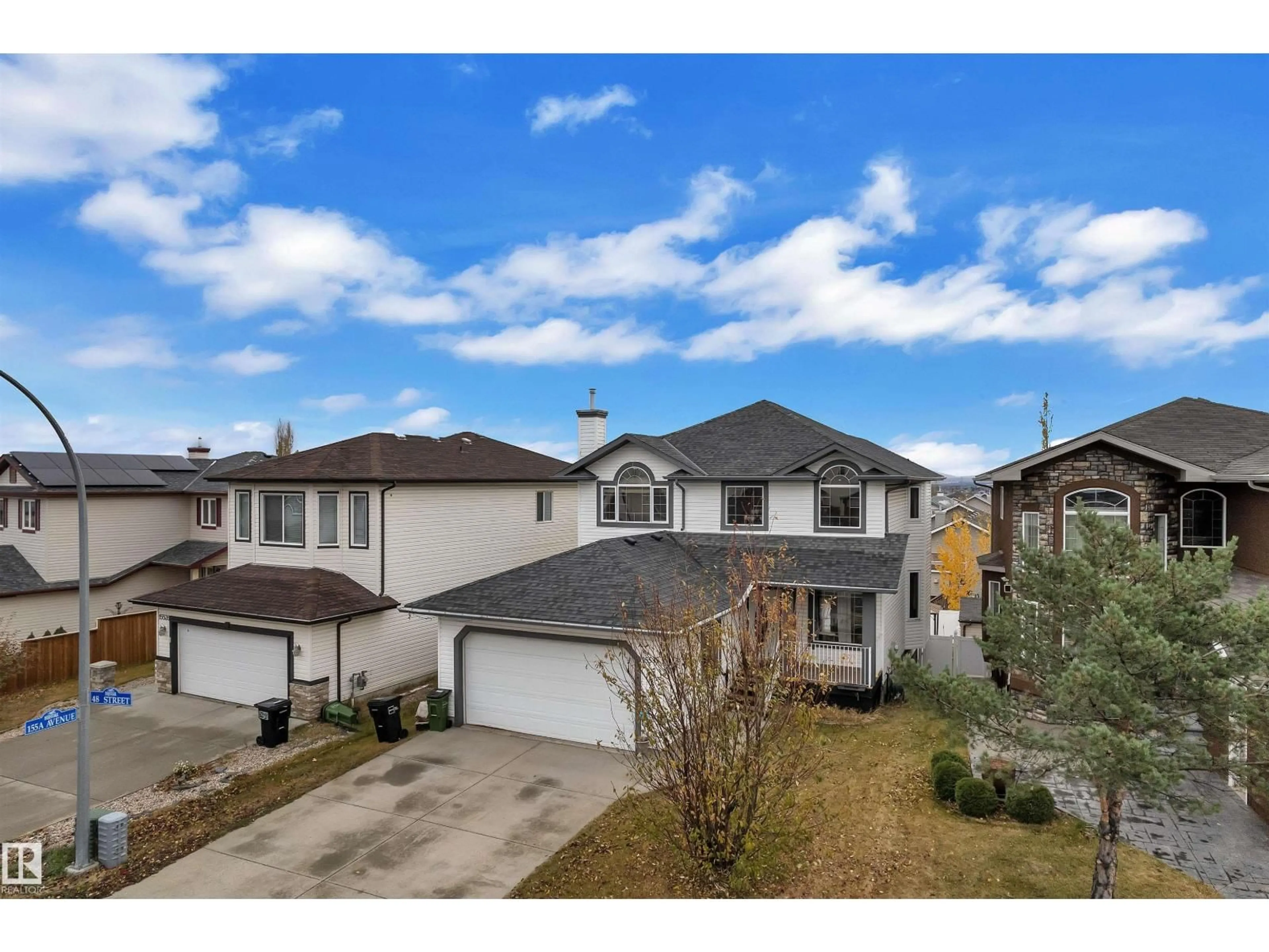 A pic from outside/outdoor area/front of a property/back of a property/a pic from drone, street for NW - 15535 48 ST, Edmonton Alberta T5Y0B5