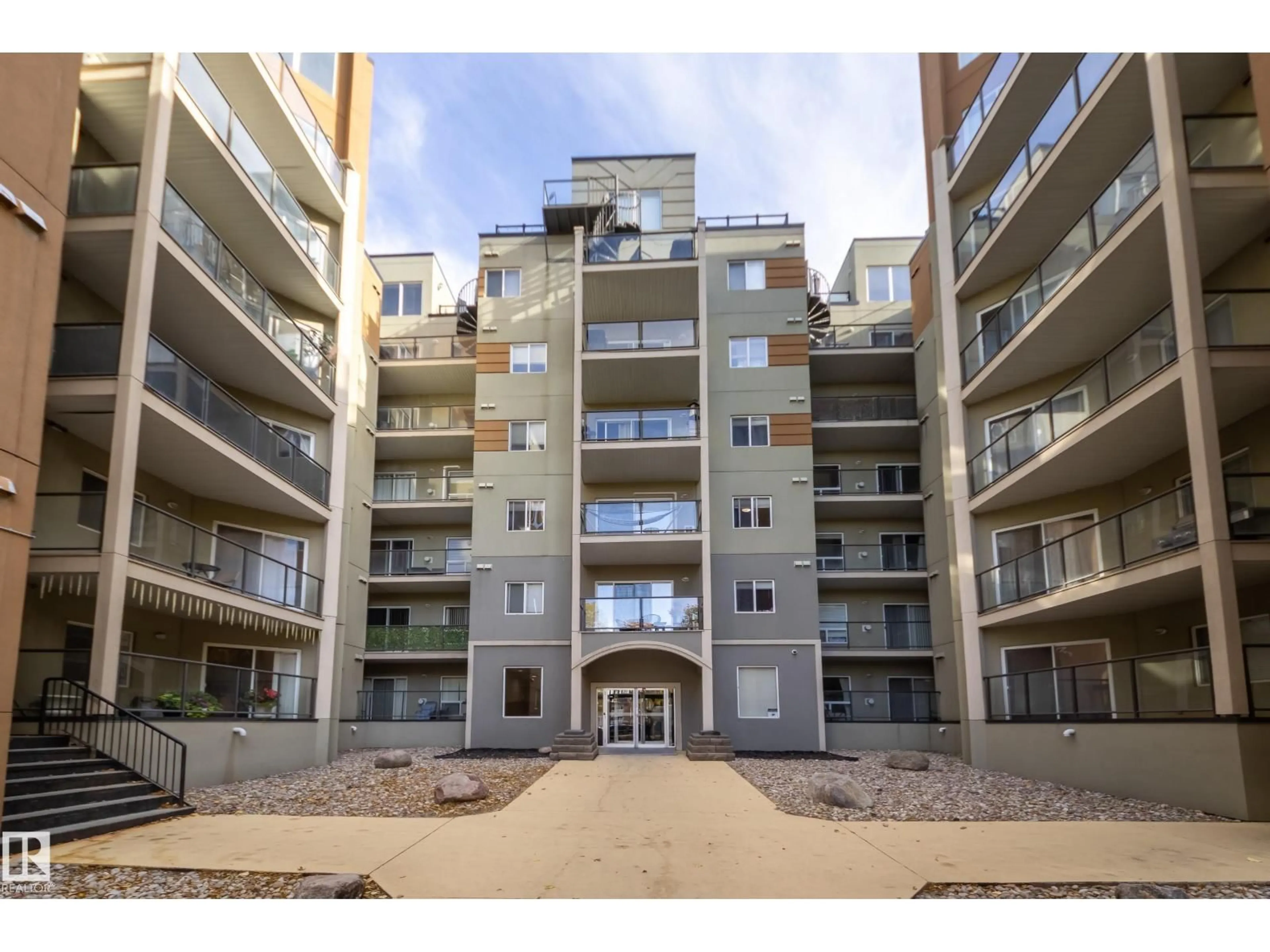 A pic from outside/outdoor area/front of a property/back of a property/a pic from drone, building for #301 - 10235 112 STREET, Edmonton Alberta T5K1M7