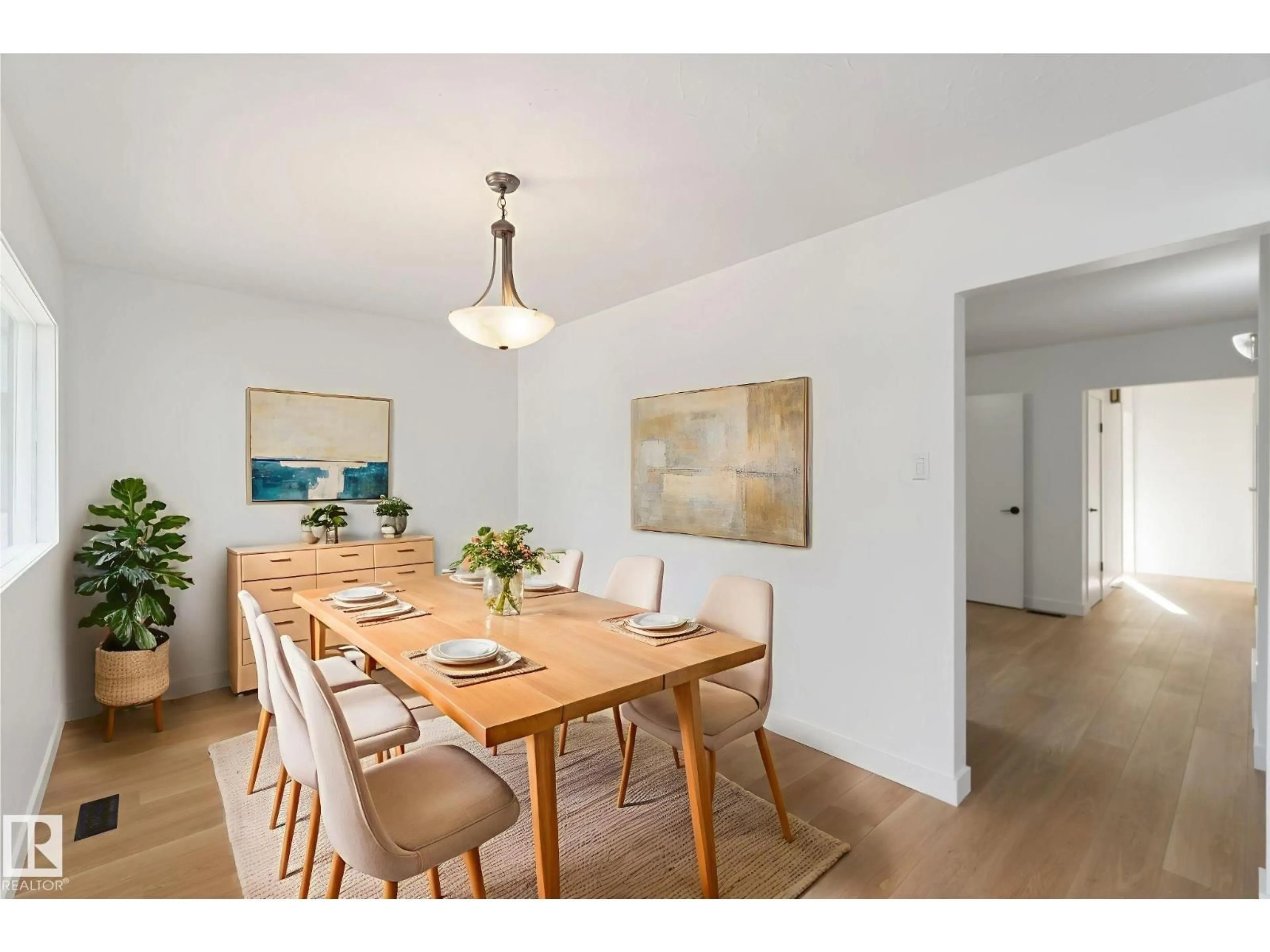 Dining room, wood/laminate floor for 4503 46A AV, Leduc Alberta T9E5V5