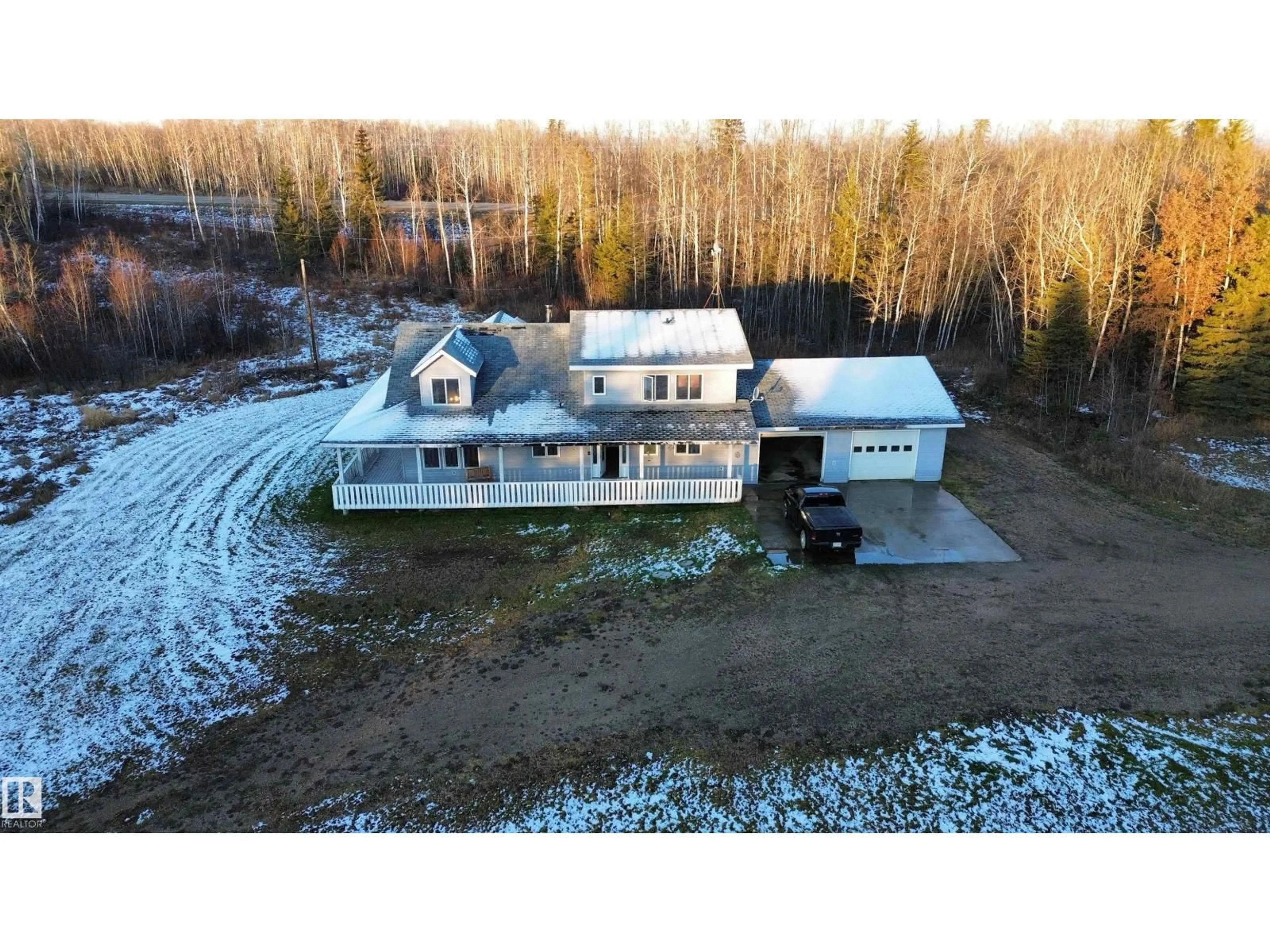 A pic from outside/outdoor area/front of a property/back of a property/a pic from drone, building for 11215 HWY 55, Rural Lac La Biche County Alberta T0A1S0