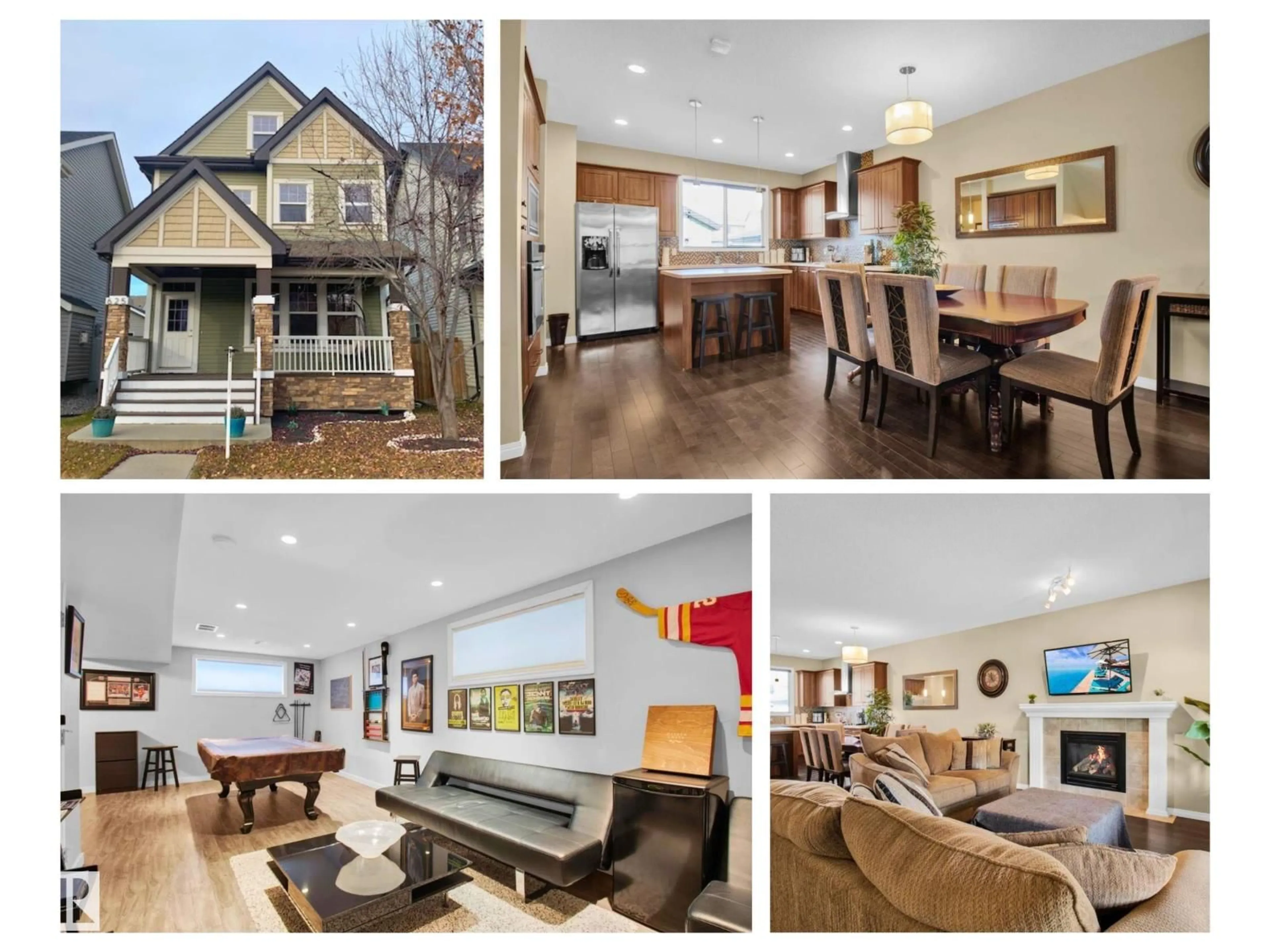 Open concept kitchen, wood/laminate floor for SW - 625 ALLARD BV, Edmonton Alberta T6W0W6