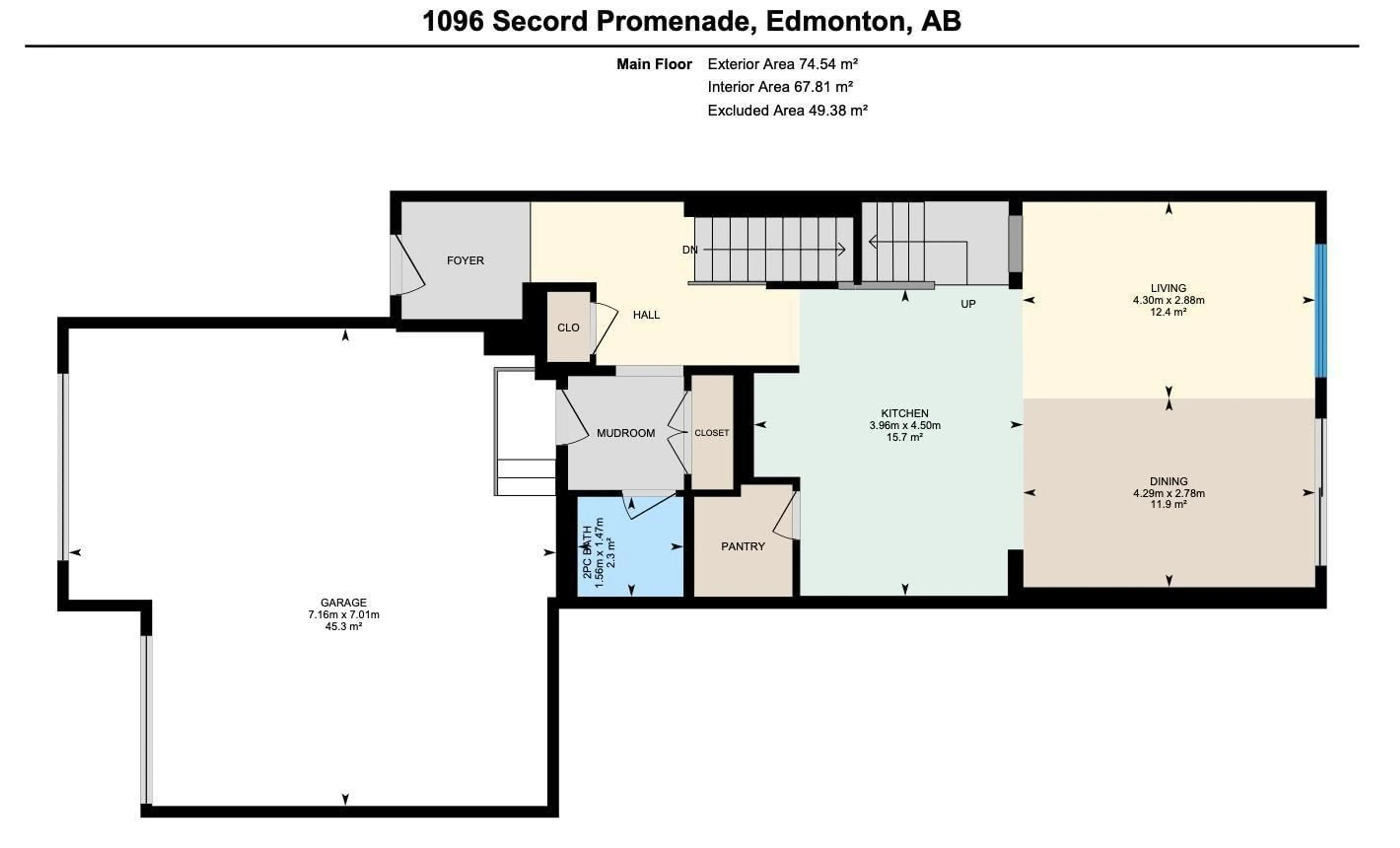 Floor plan for 1096 SECORD PROMENADE, Edmonton Alberta T5T7B1