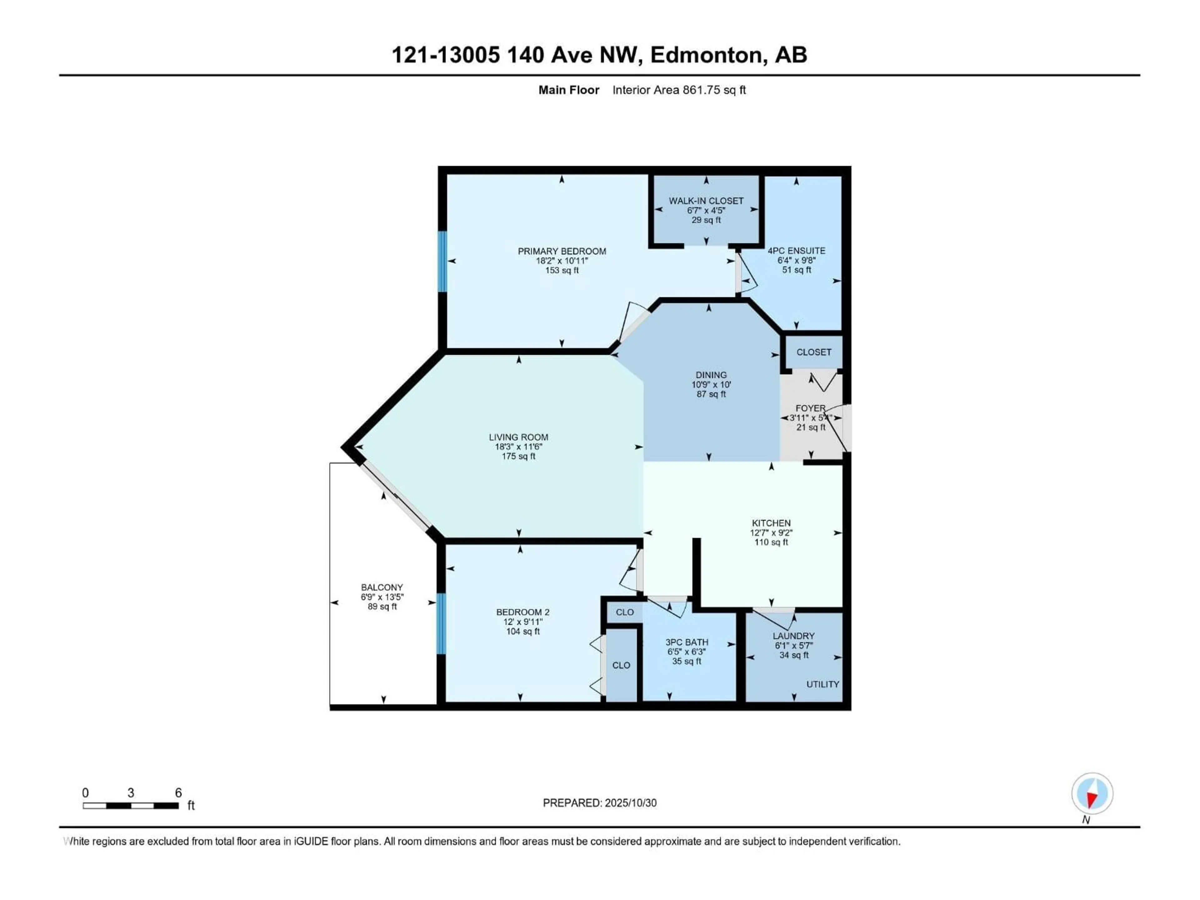 Floor plan for #121 - 13005 140 AV, Edmonton Alberta T6V1X1