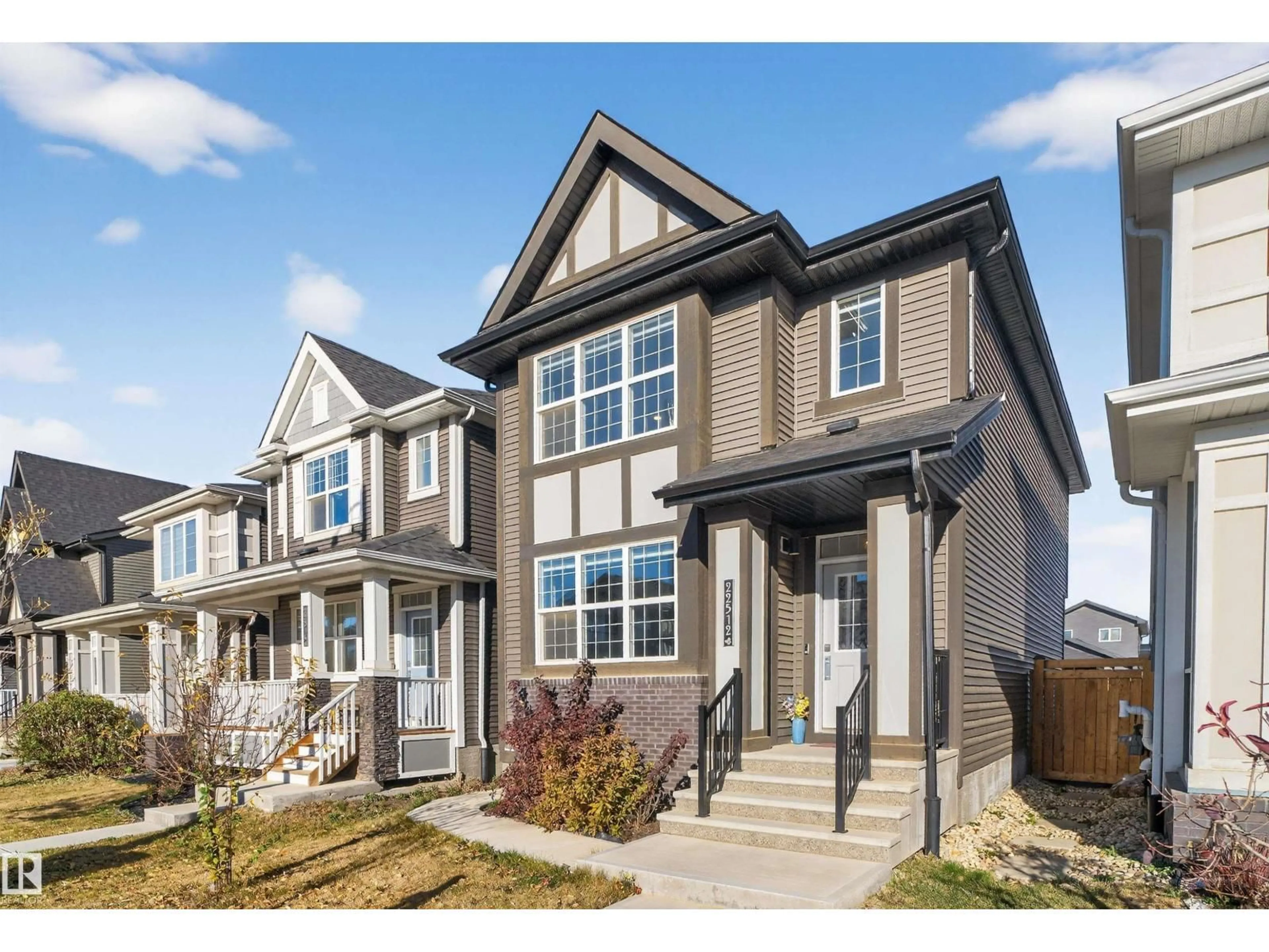 Home with vinyl exterior material, street for 22512 80 AV, Edmonton Alberta T5T7H8