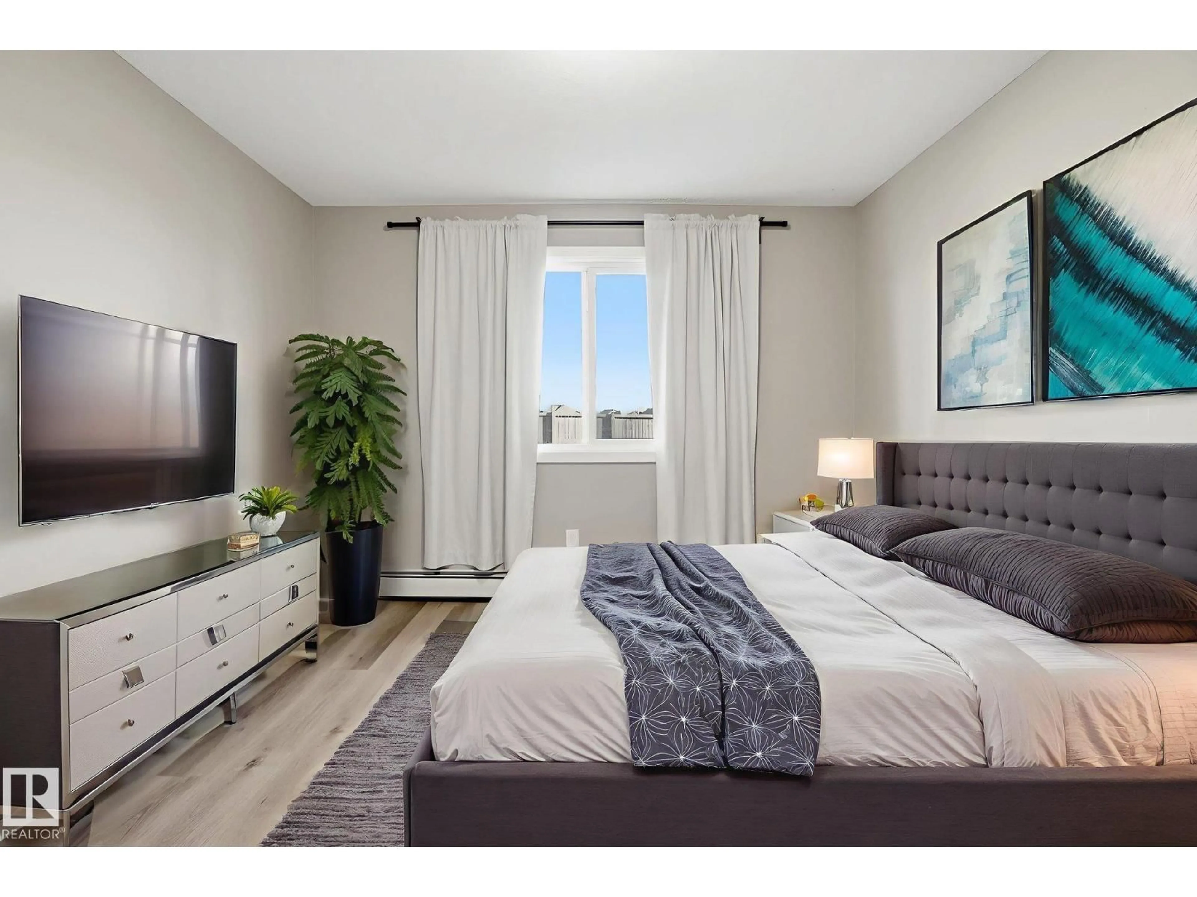 Bedroom with bed, unknown for 148 - 126 EBBERS BV, Edmonton Alberta T5Y3W2