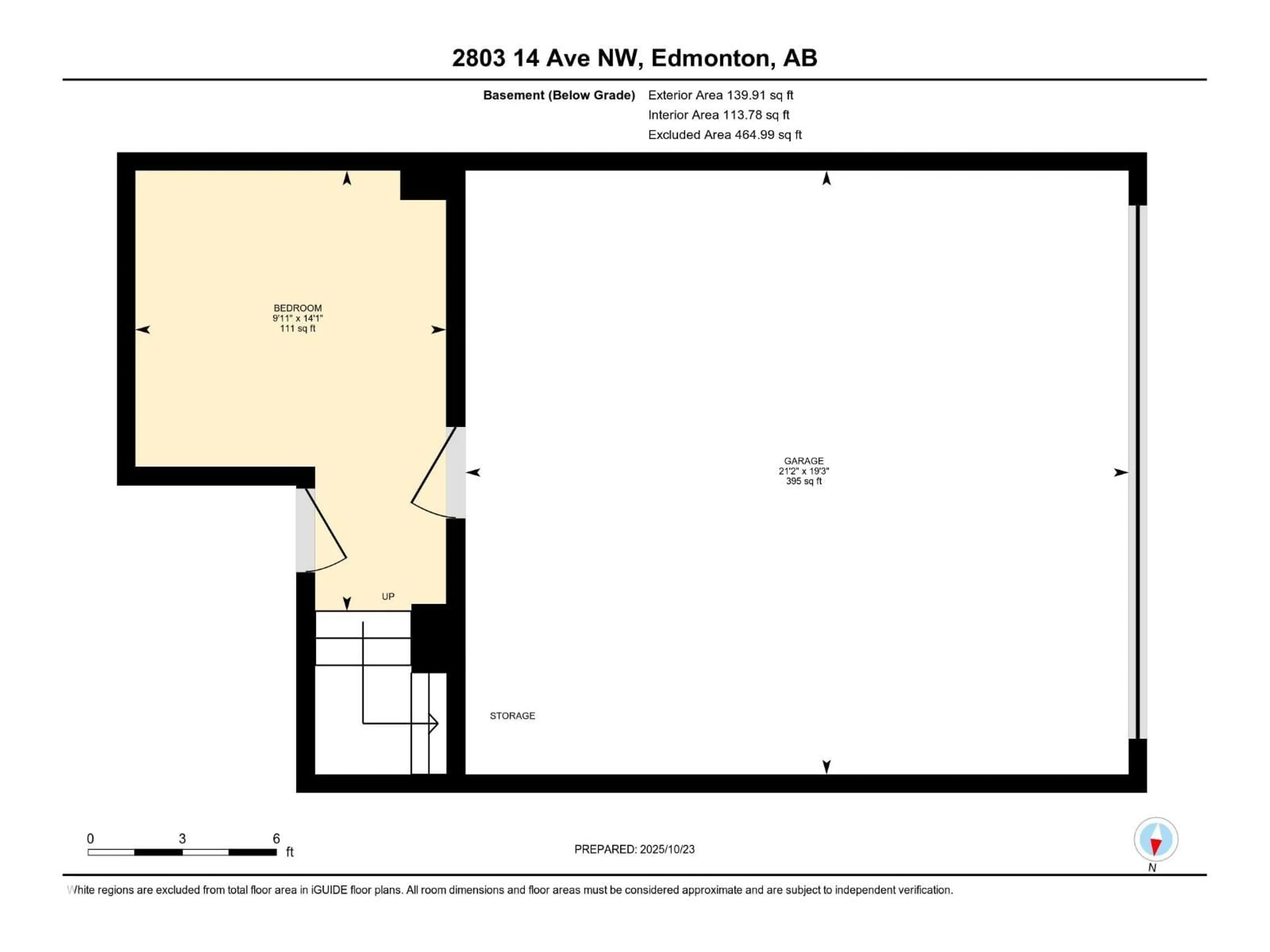 Floor plan for 2 - 2803 14 AV, Edmonton Alberta T6T2K4