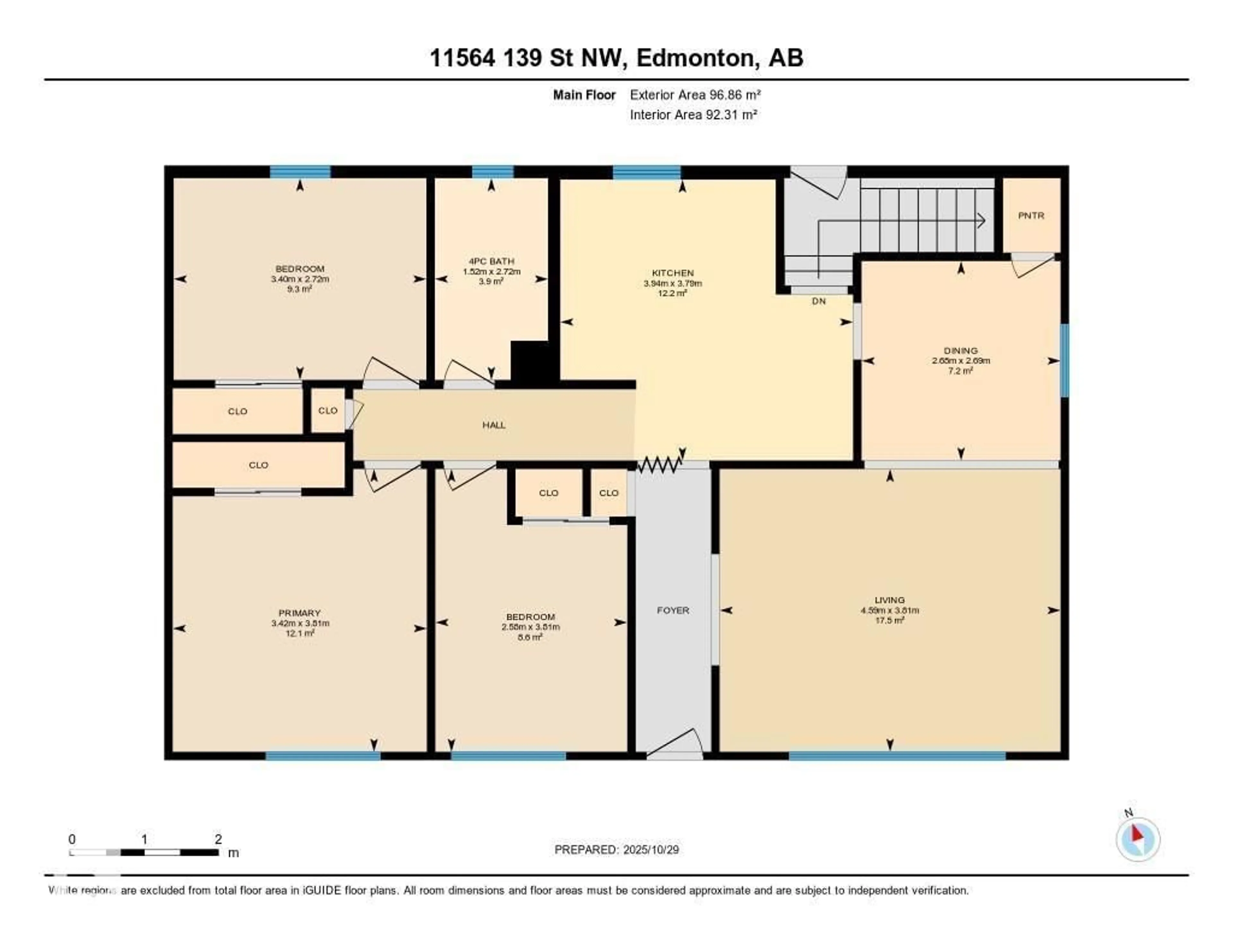 Floor plan for 11564 139 ST, Edmonton Alberta T5M1R7