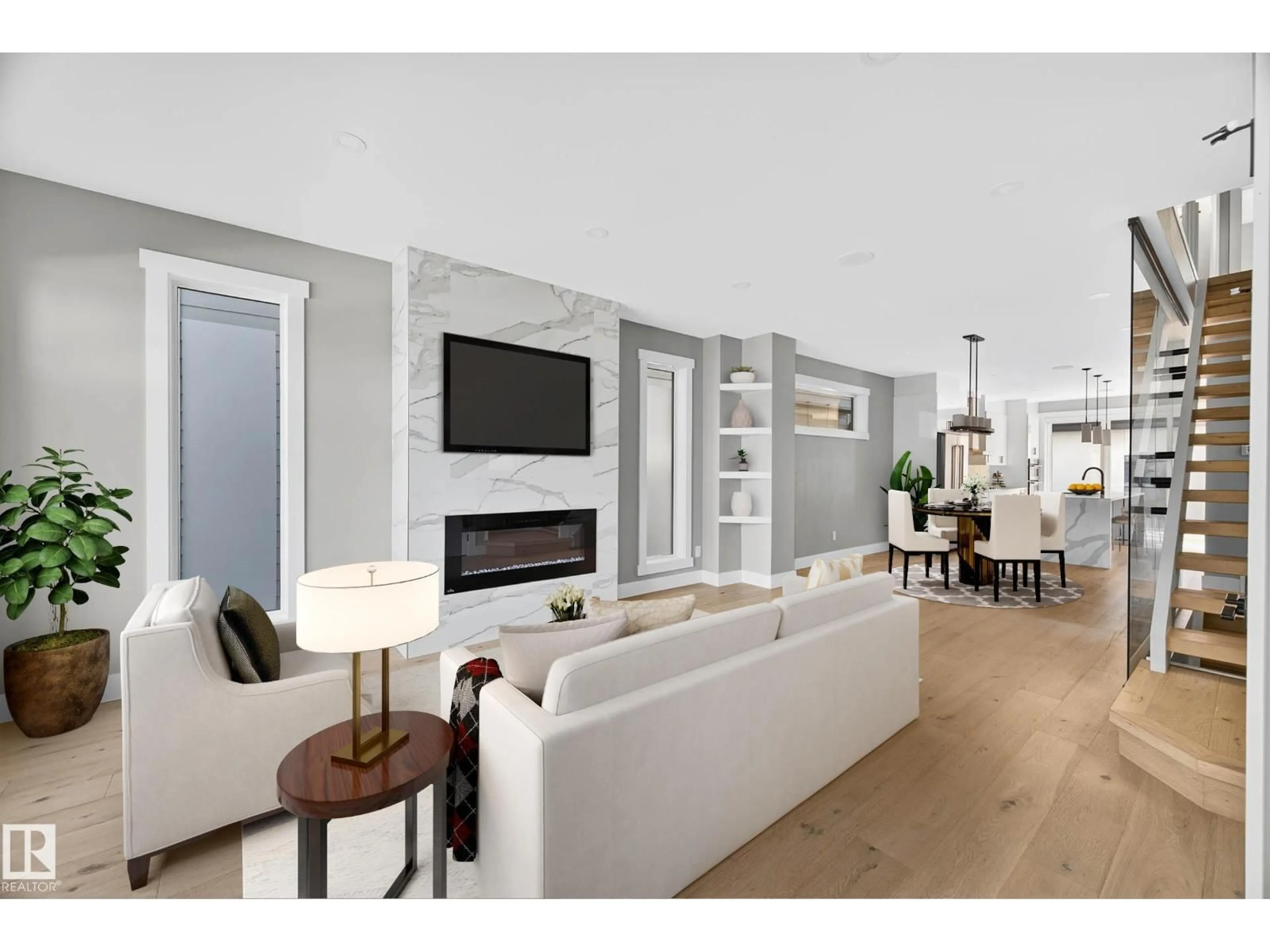 Living room with furniture, unknown for 8805 STRATHEARN DR, Edmonton Alberta T6C4C8