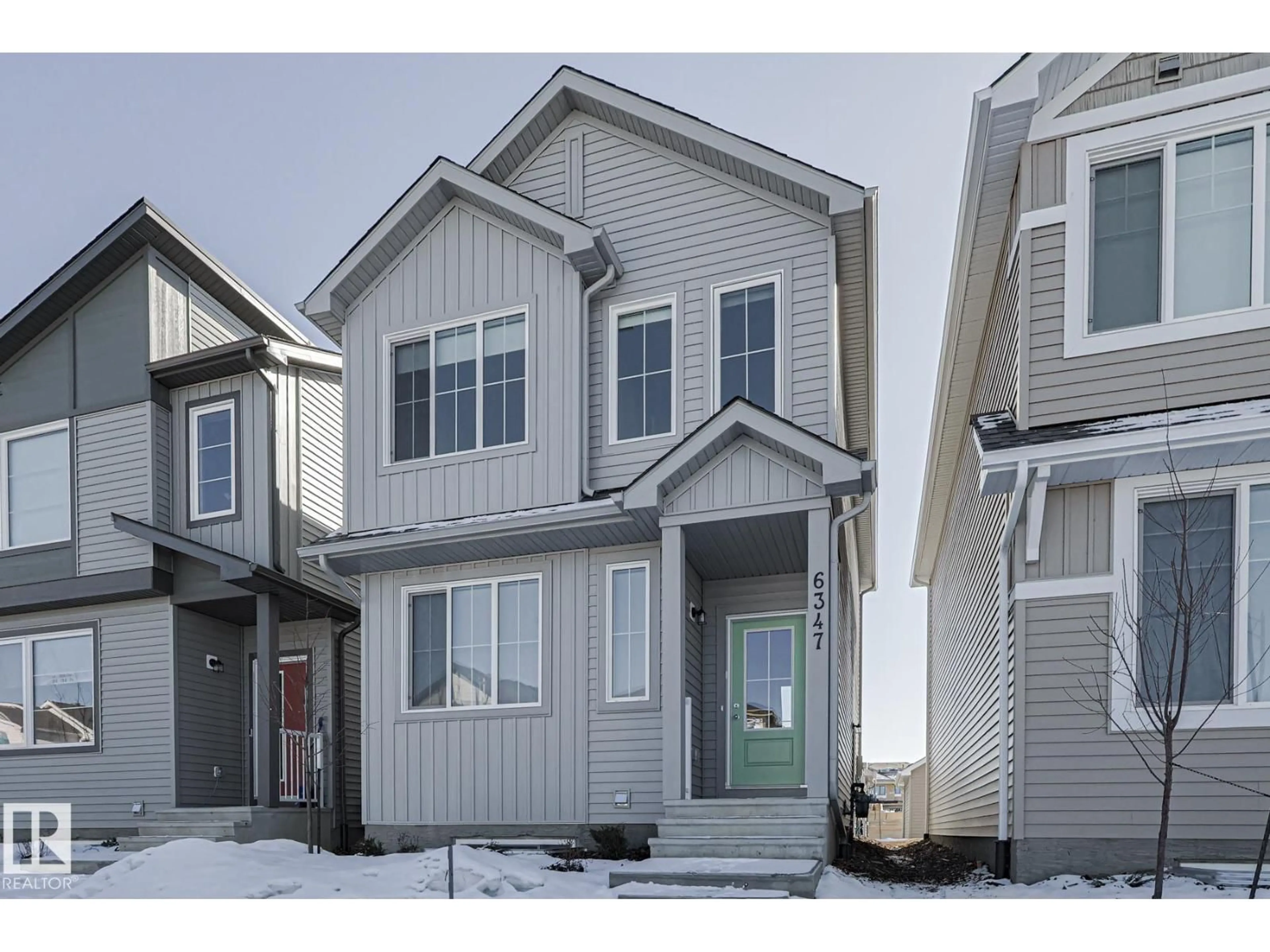 Home with vinyl exterior material, street for SW - 6347 KING WD, Edmonton Alberta T6W5P1