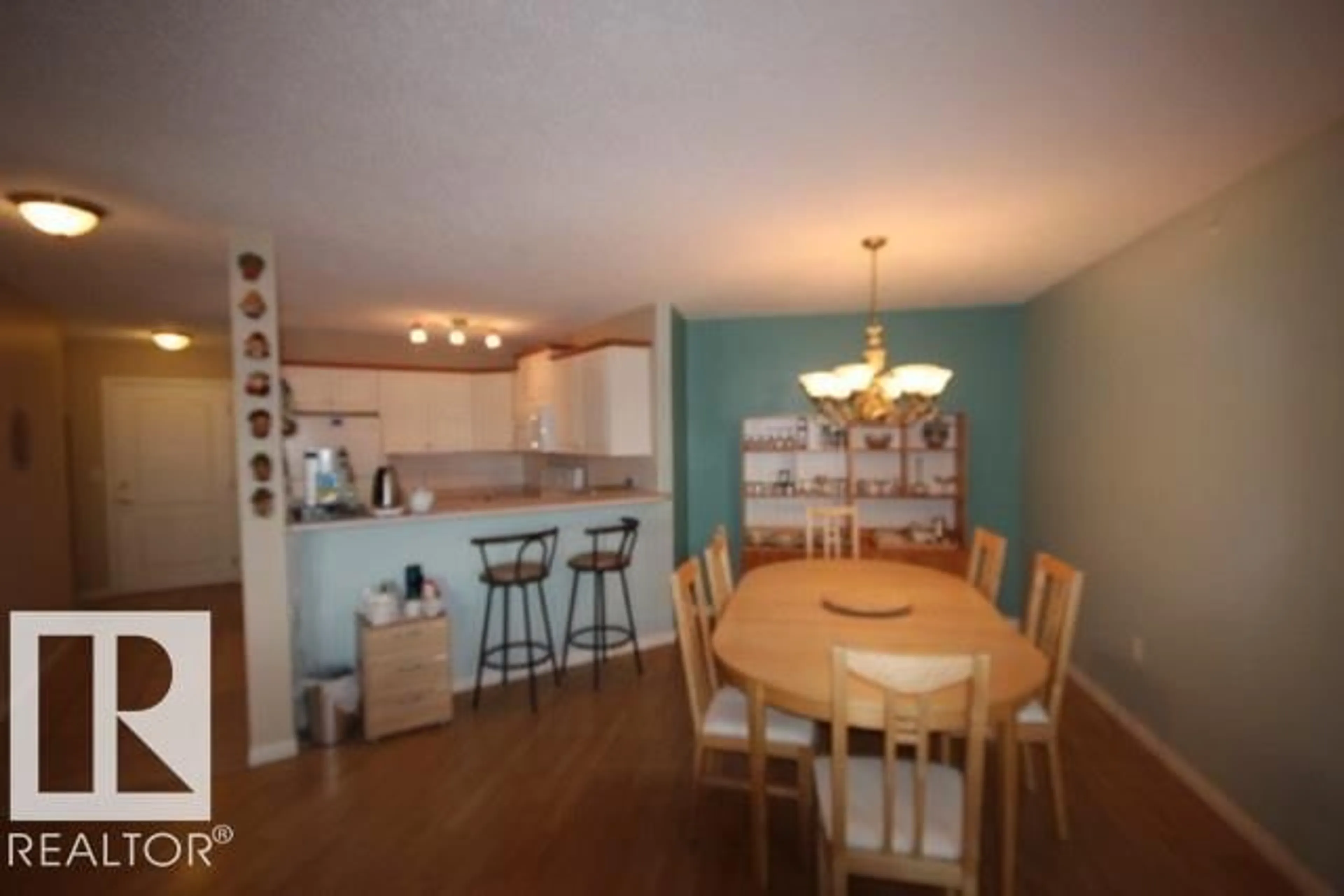 Dining room, wood/laminate floor for 303 - 6210 101 AV, Edmonton Alberta T6A0H1