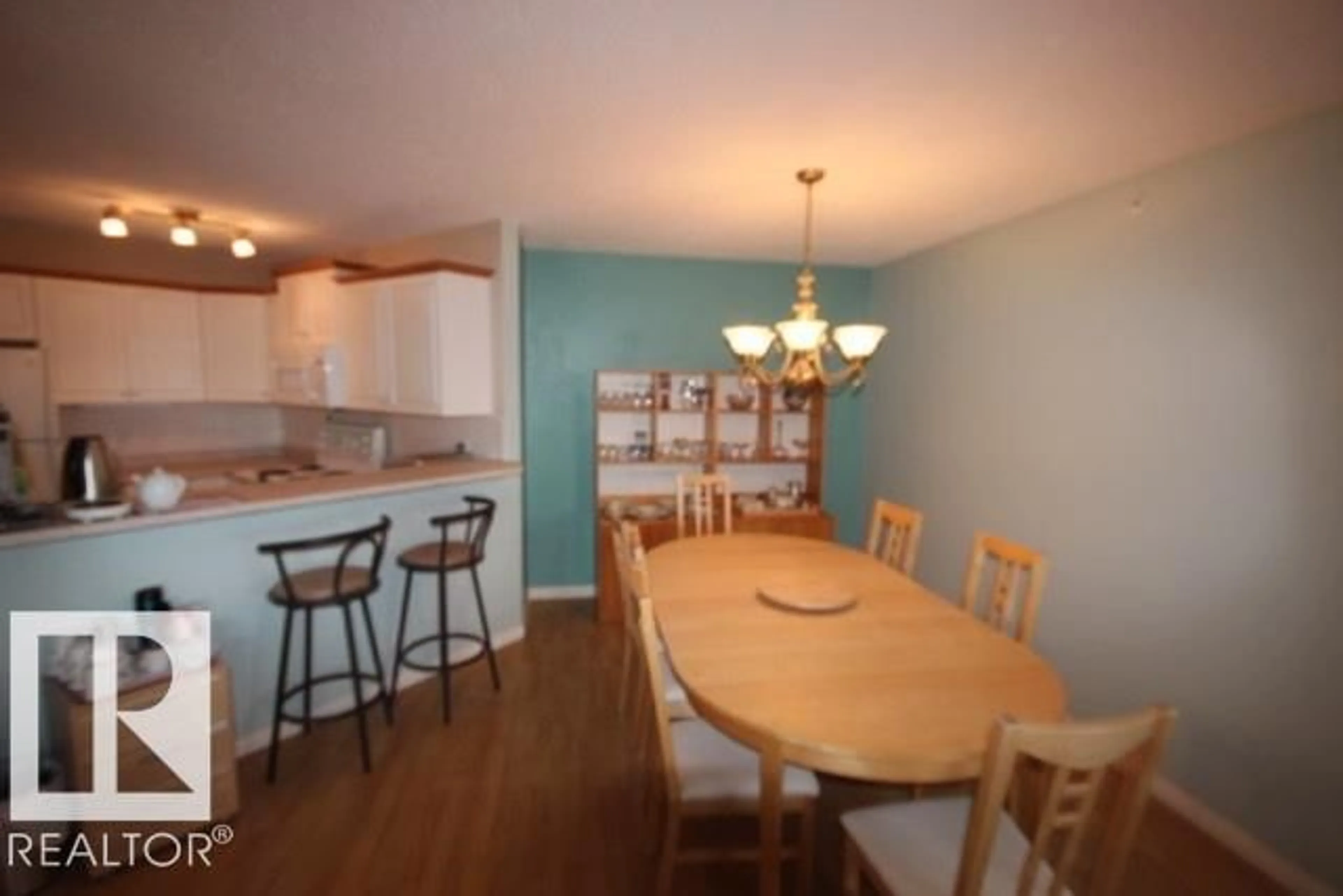 Dining room, wood/laminate floor for 303 - 6210 101 AV, Edmonton Alberta T6A0H1