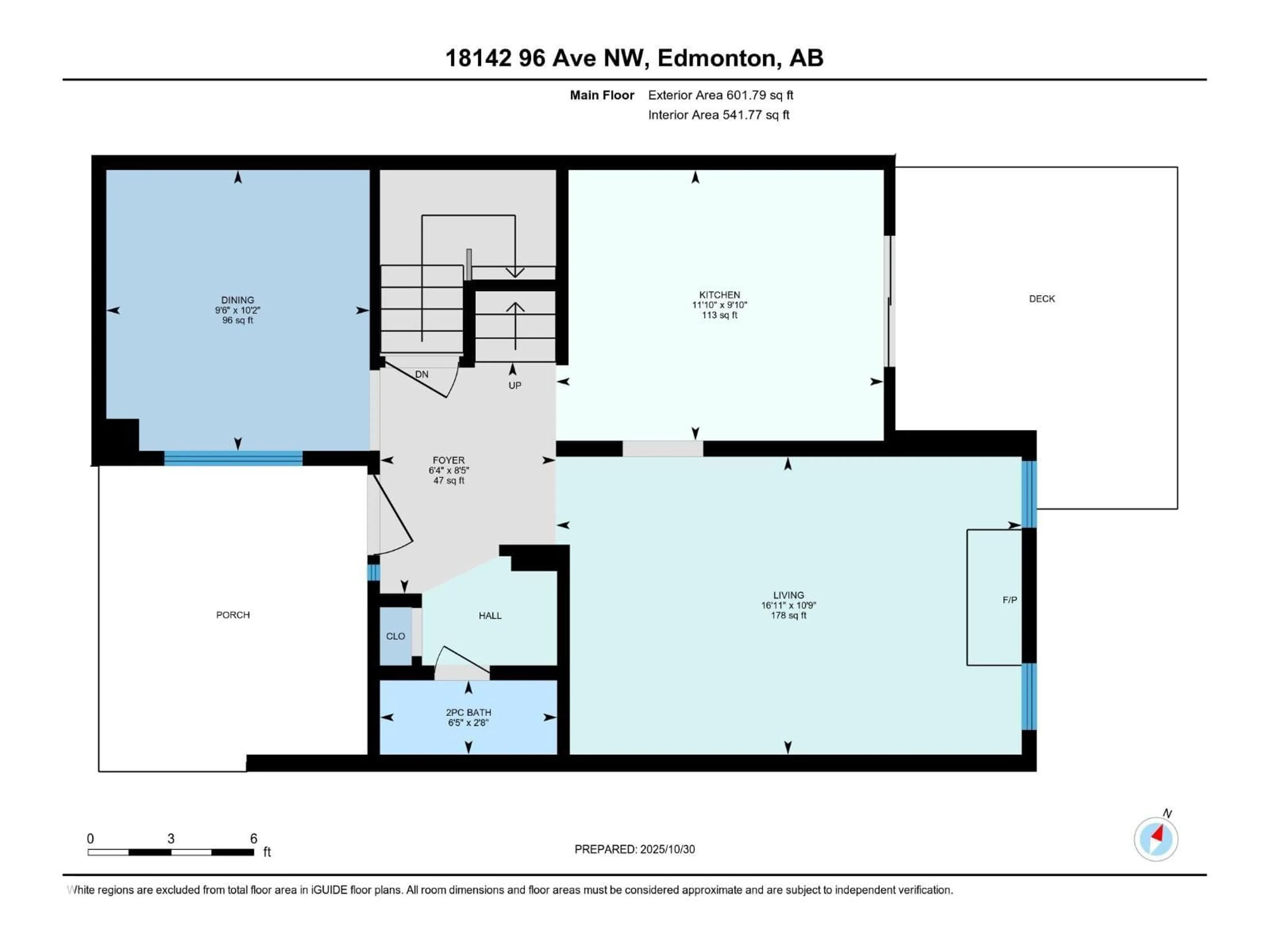 Floor plan for 18142 96 AV, Edmonton Alberta T5T3N3