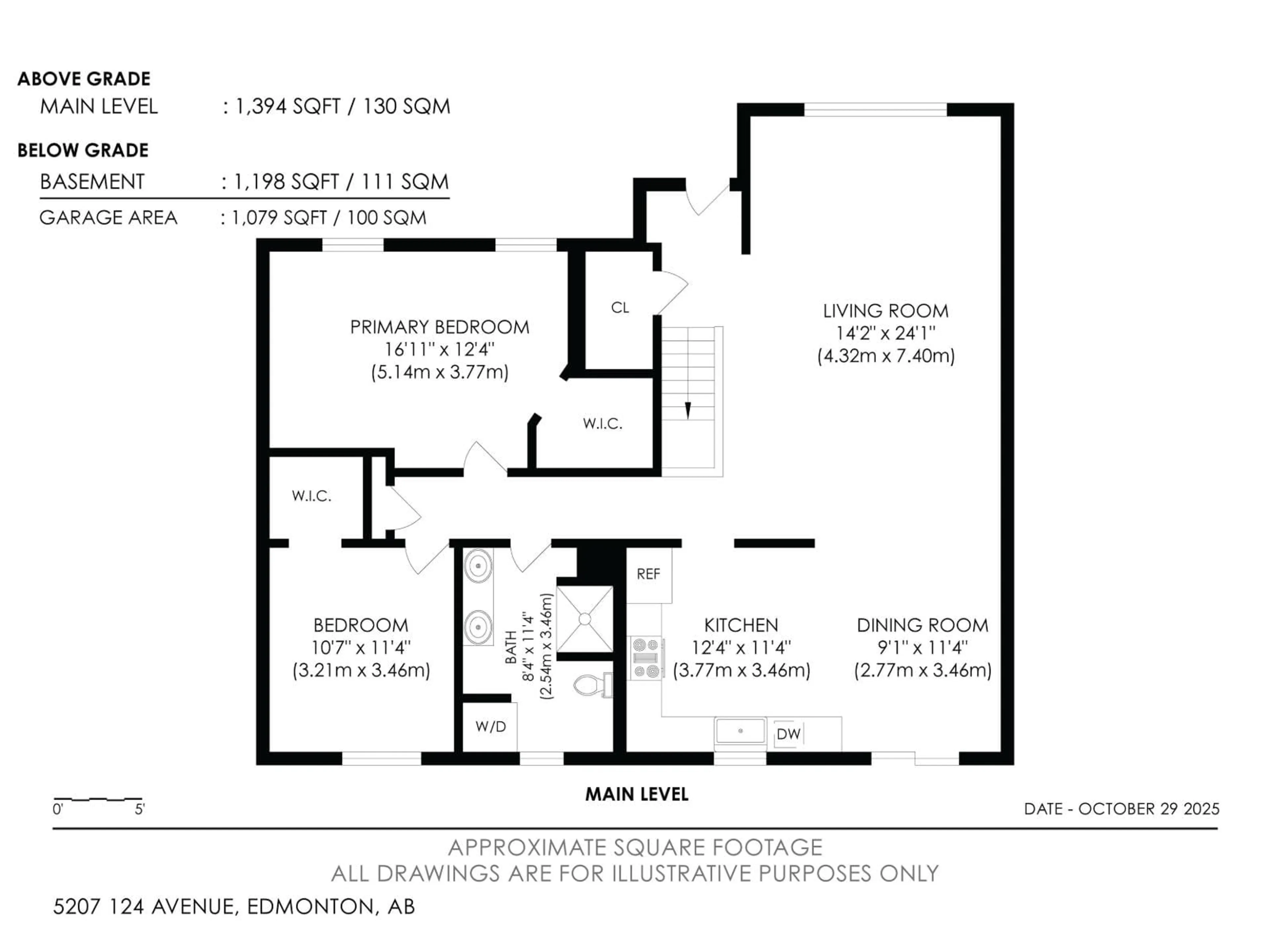 Floor plan for 5207 124 AV, Edmonton Alberta T5W1T9