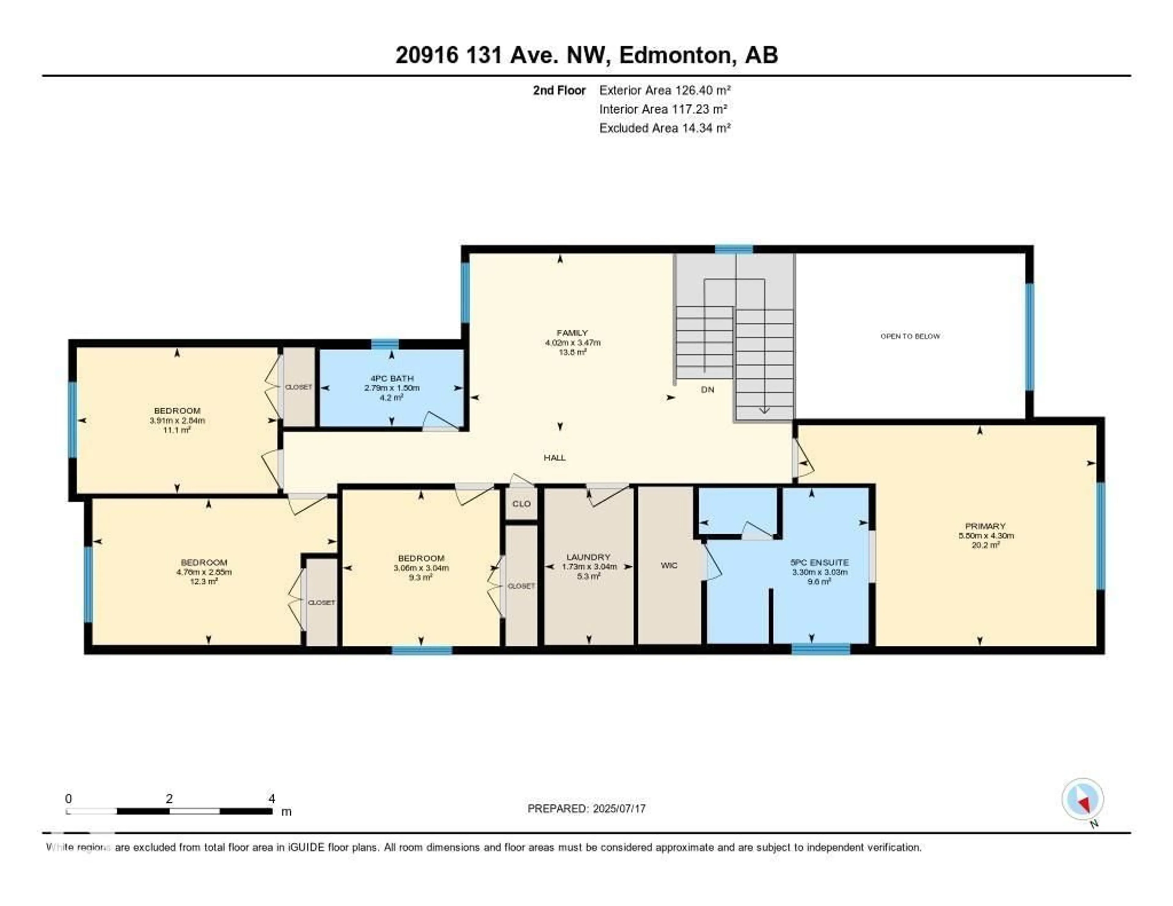 Floor plan for 20916 131 AV, Edmonton Alberta T5S0P4