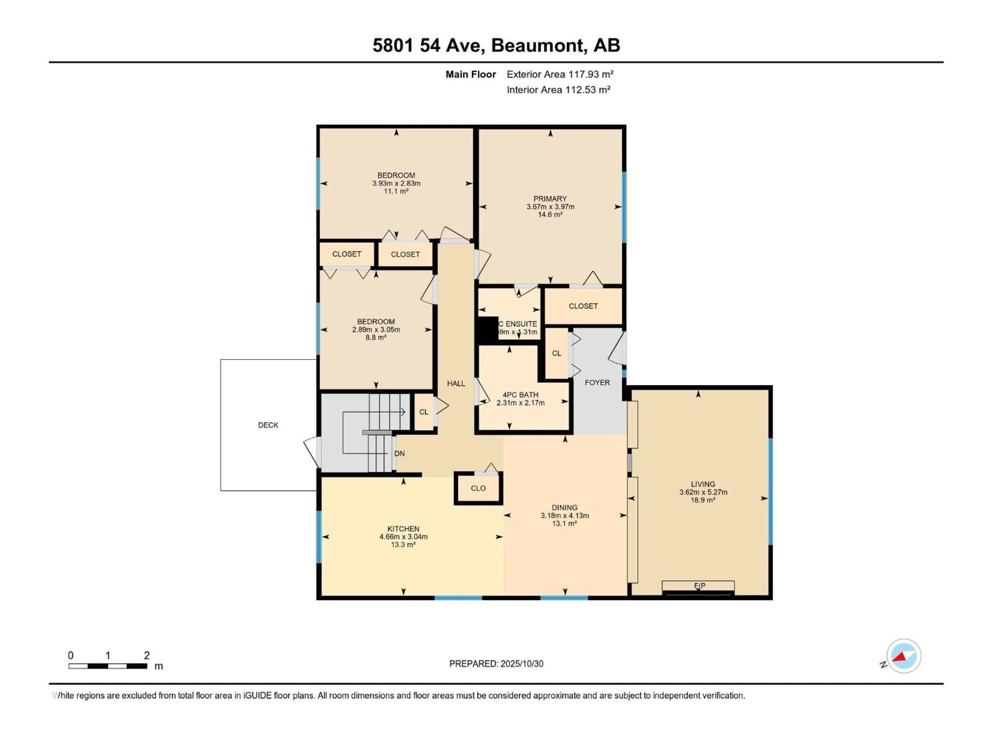Floor plan for 5801 54 AV, Beaumont Alberta T4X1B6