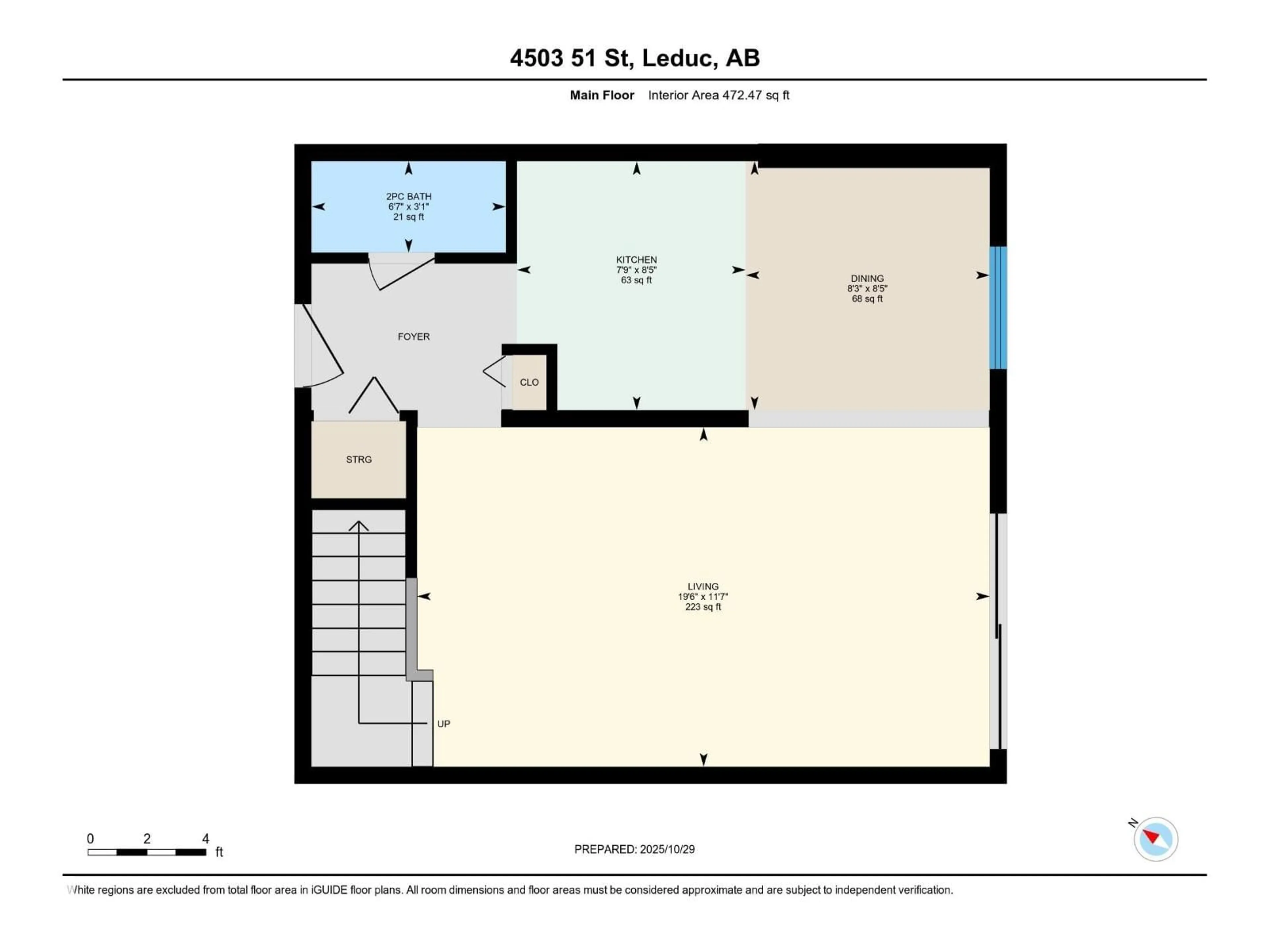 Floor plan for #104 - 4503 51 ST, Leduc Alberta T9E5C1