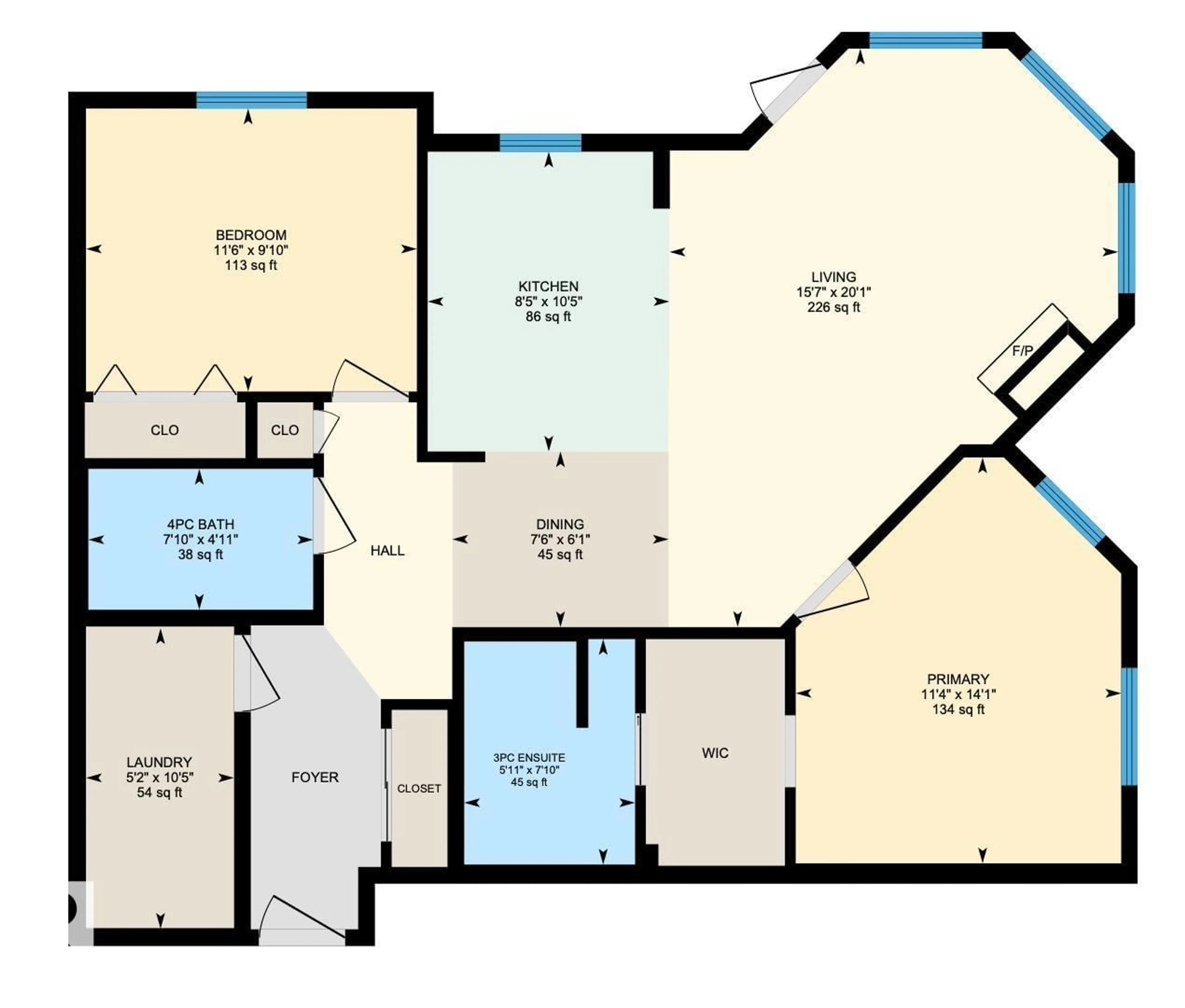 Floor plan for #208 - 8528 82 AV NW, Edmonton Alberta T6C0Y8