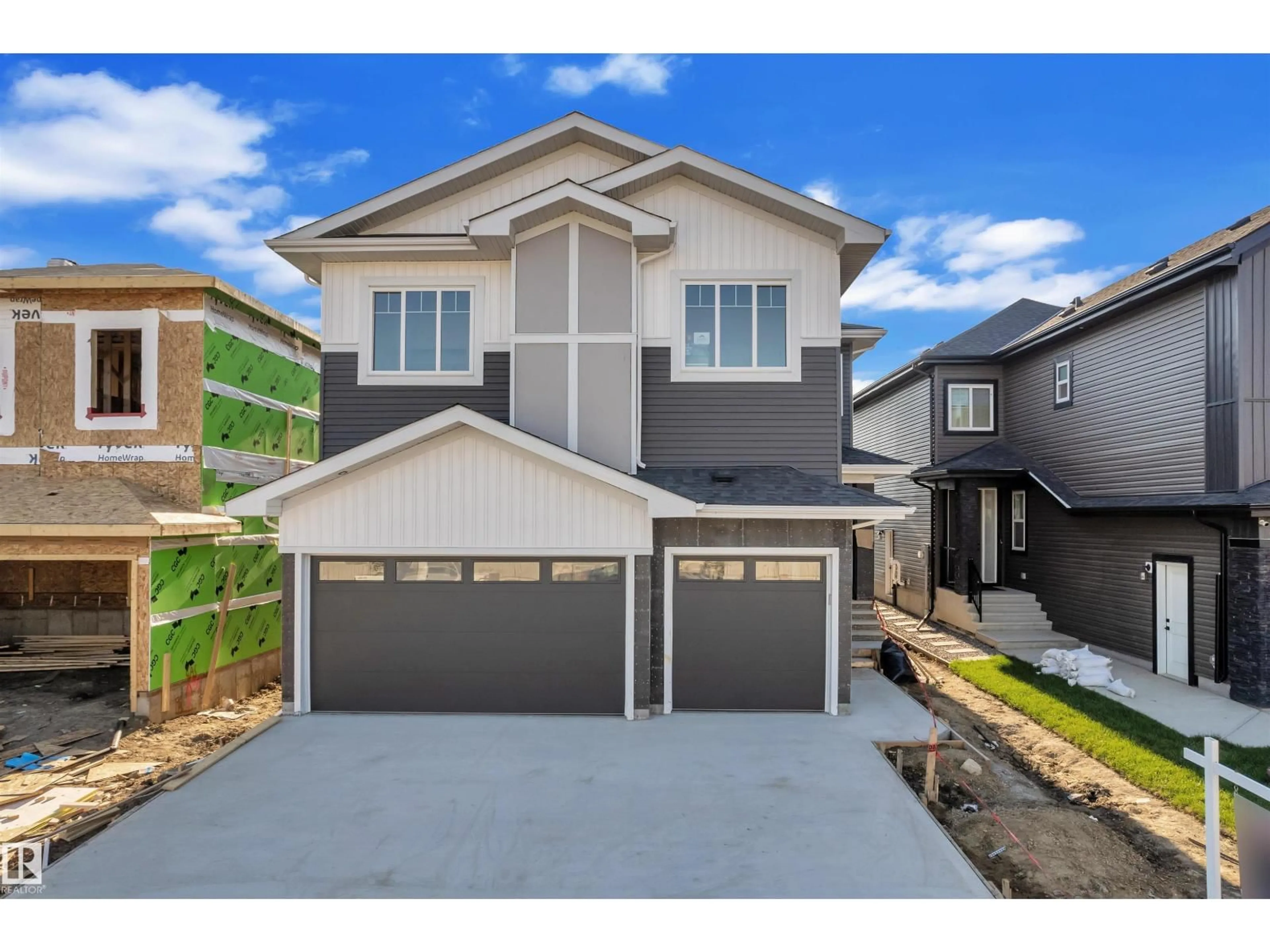 Home with vinyl exterior material, street for 4008 40 ST, Beaumont Alberta T4X2A8