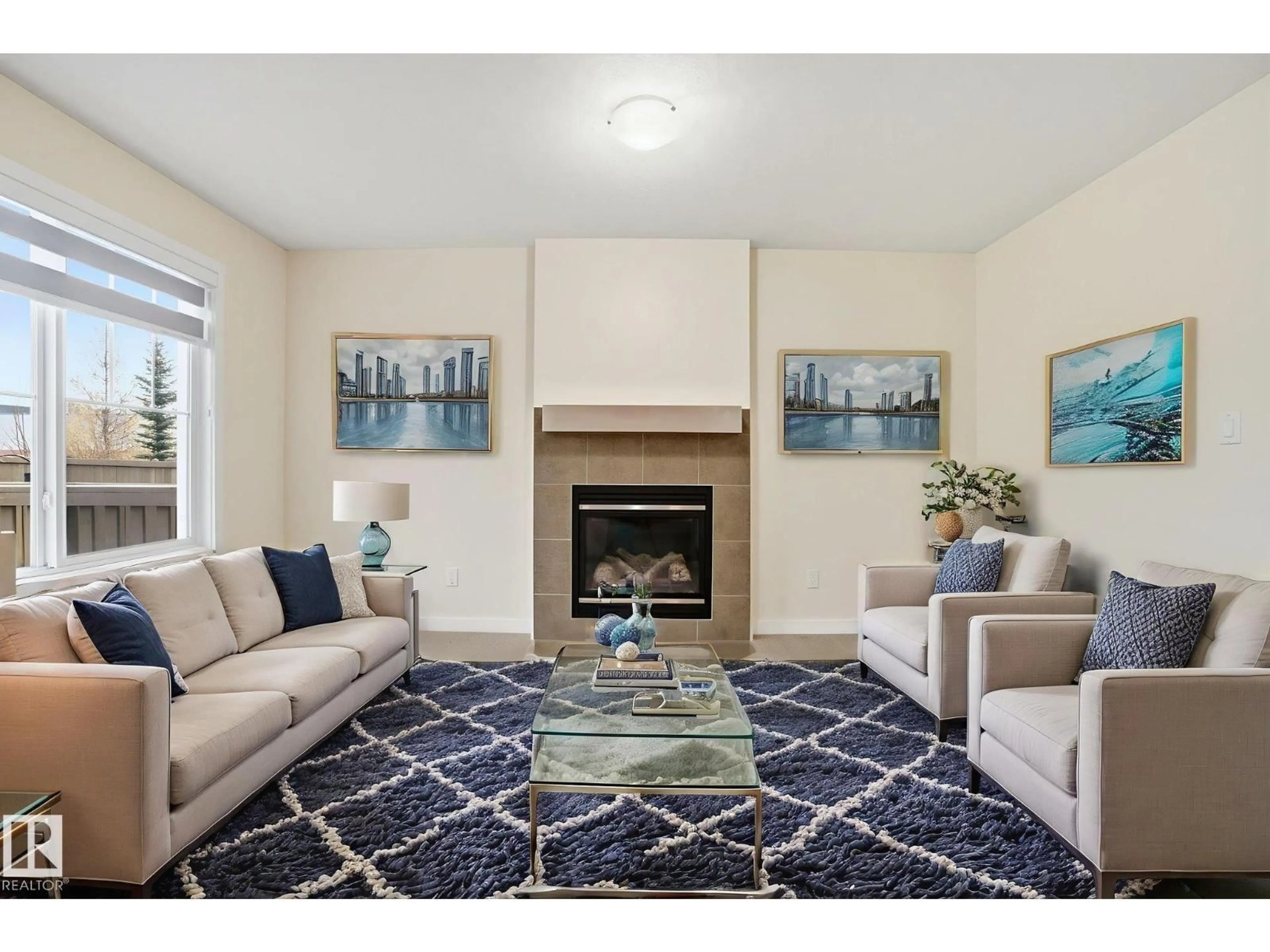 Living room with furniture, unknown for NW - 5324 165 AV, Edmonton Alberta T5Y0H3