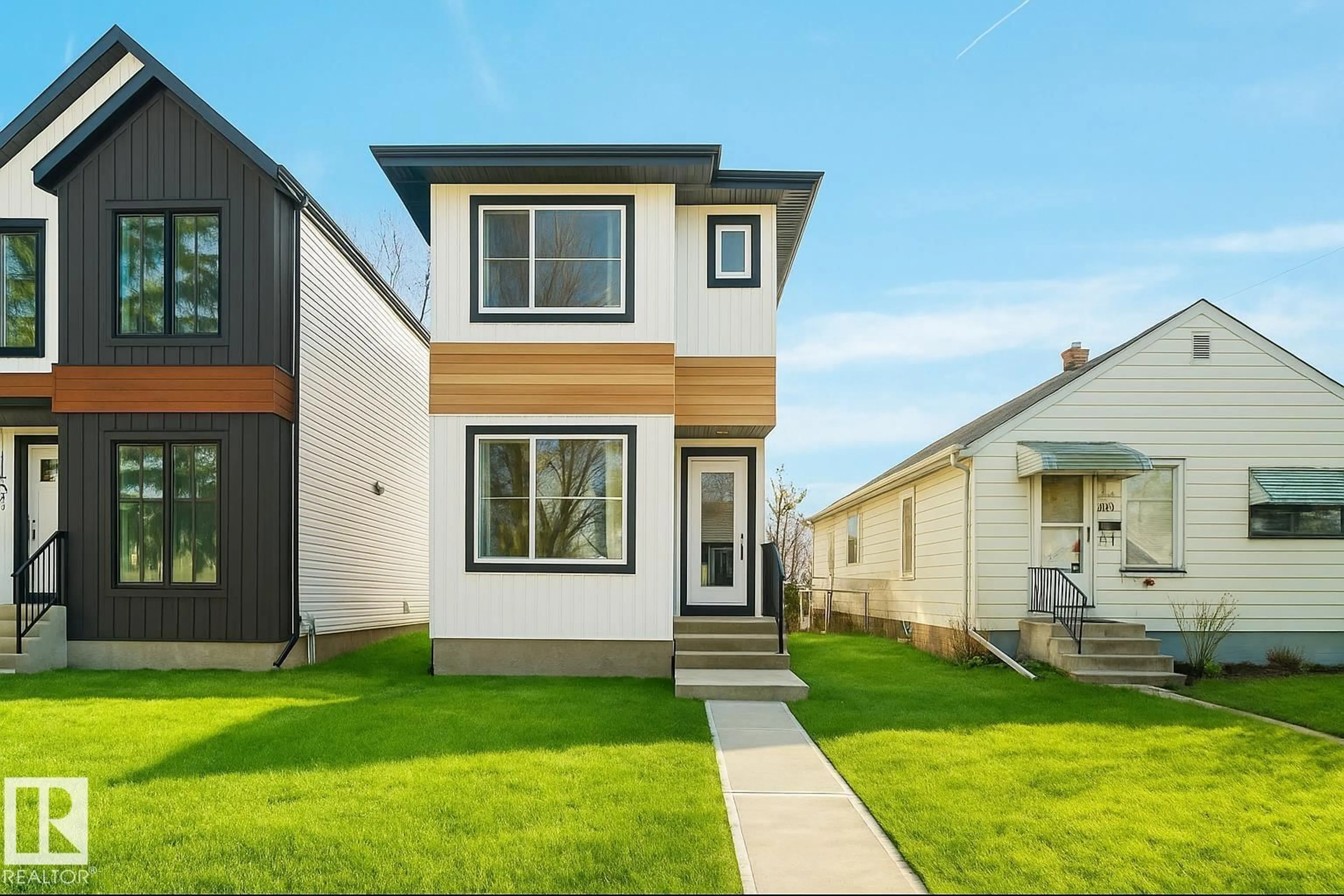 Home with vinyl exterior material, street for 11708 126 ST, Edmonton Alberta T5M0S2