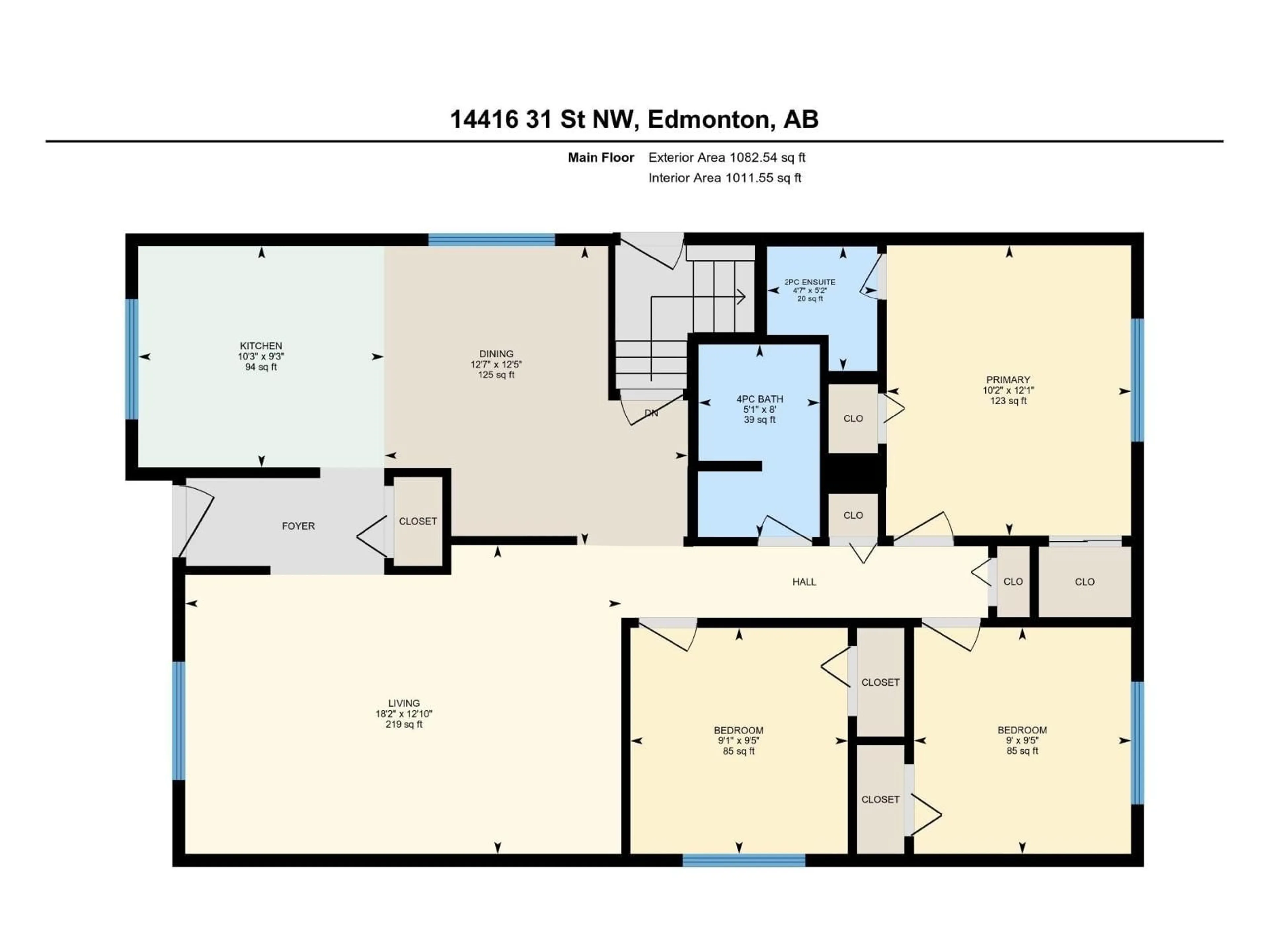 Floor plan for NW - 14416 31 ST, Edmonton Alberta T5Y1Y8