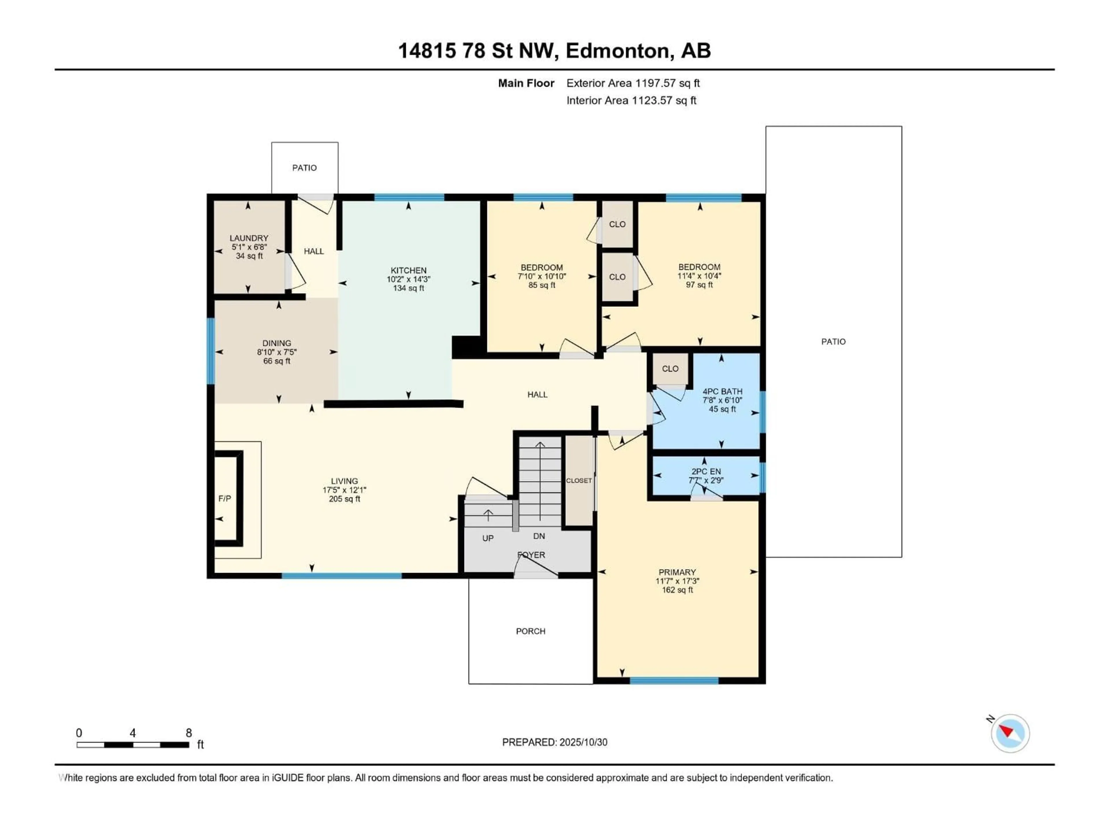 Floor plan for NW - 14815 78 ST, Edmonton Alberta T5C1H7