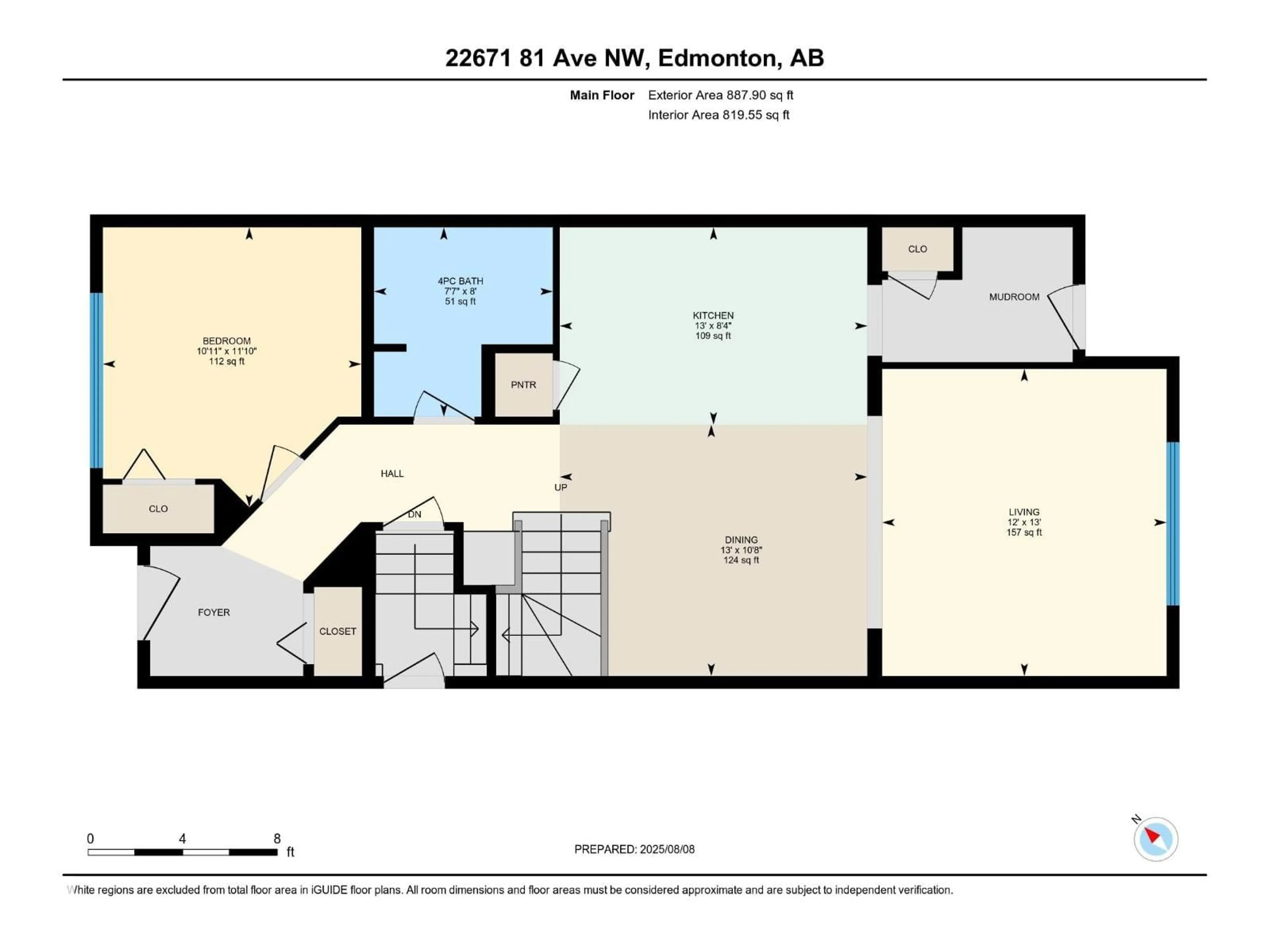 Floor plan for 22671 81 AV, Edmonton Alberta T5T7S8
