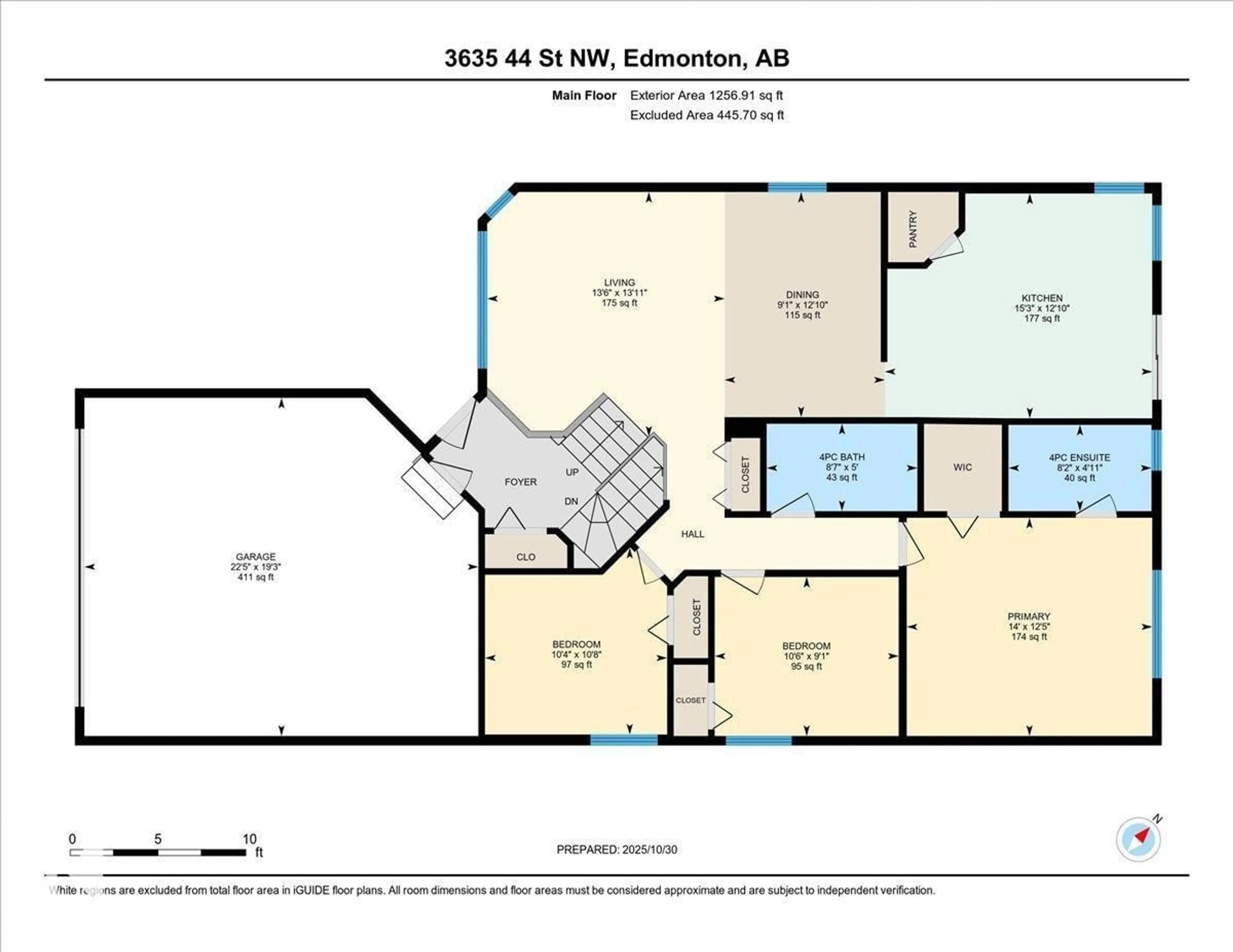 Floor plan for 3635 44 ST, Edmonton Alberta T6L7C3