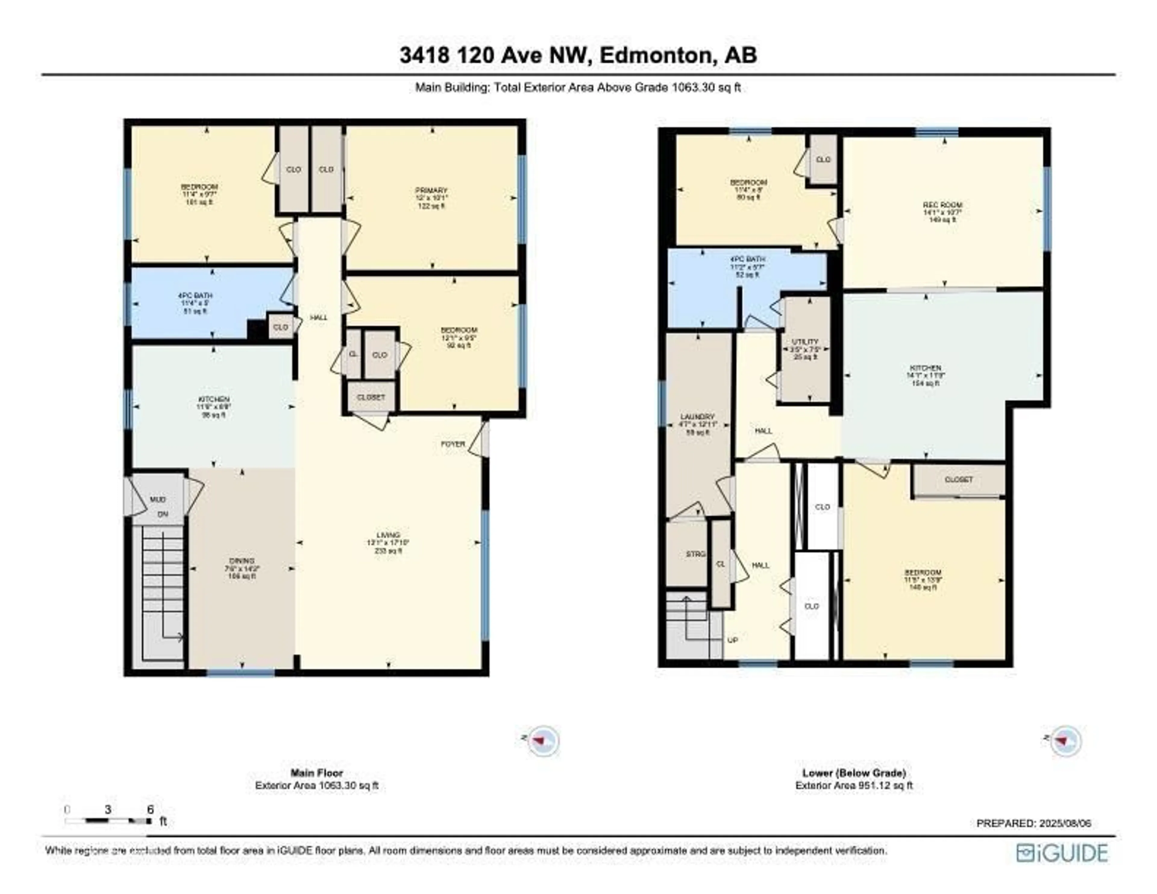 Floor plan for 3418 120 AV, Edmonton Alberta T5W1K2
