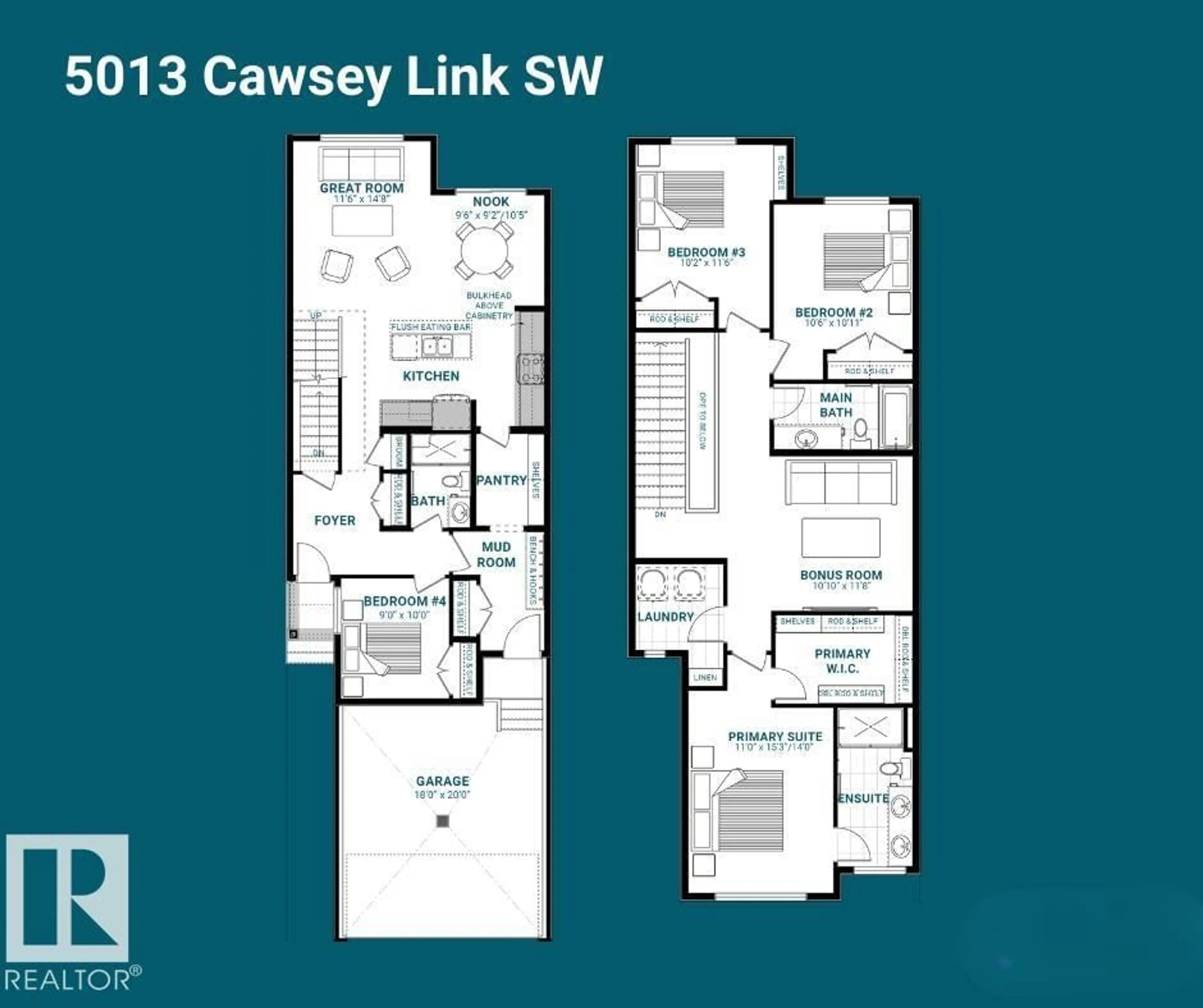 Floor plan for SW SW - 5013 CAWSEY LI, Edmonton Alberta T6W4B5