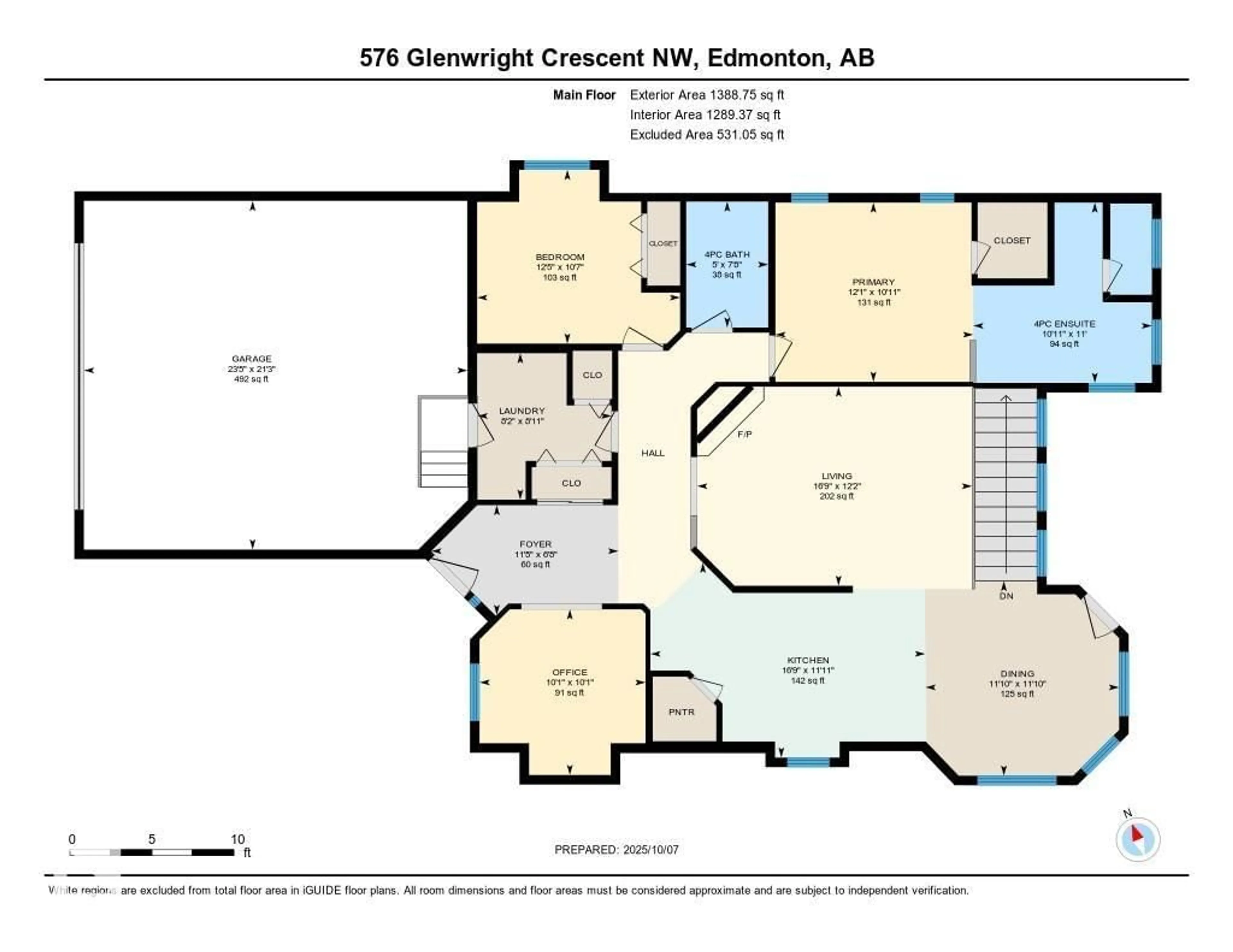 Floor plan for 576 GLENWRIGHT CR, Edmonton Alberta T5P4E6