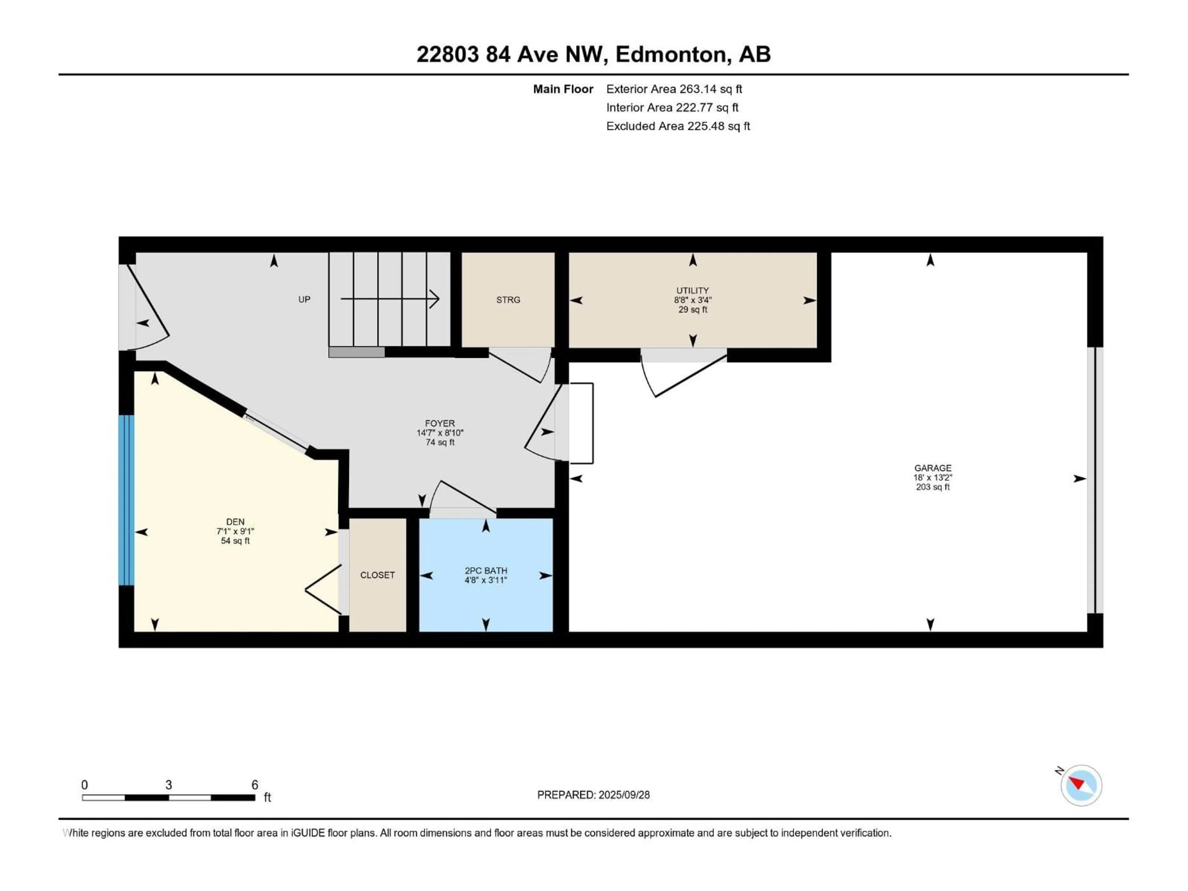 Floor plan for 22803 84 AV, Edmonton Alberta T5T4B4
