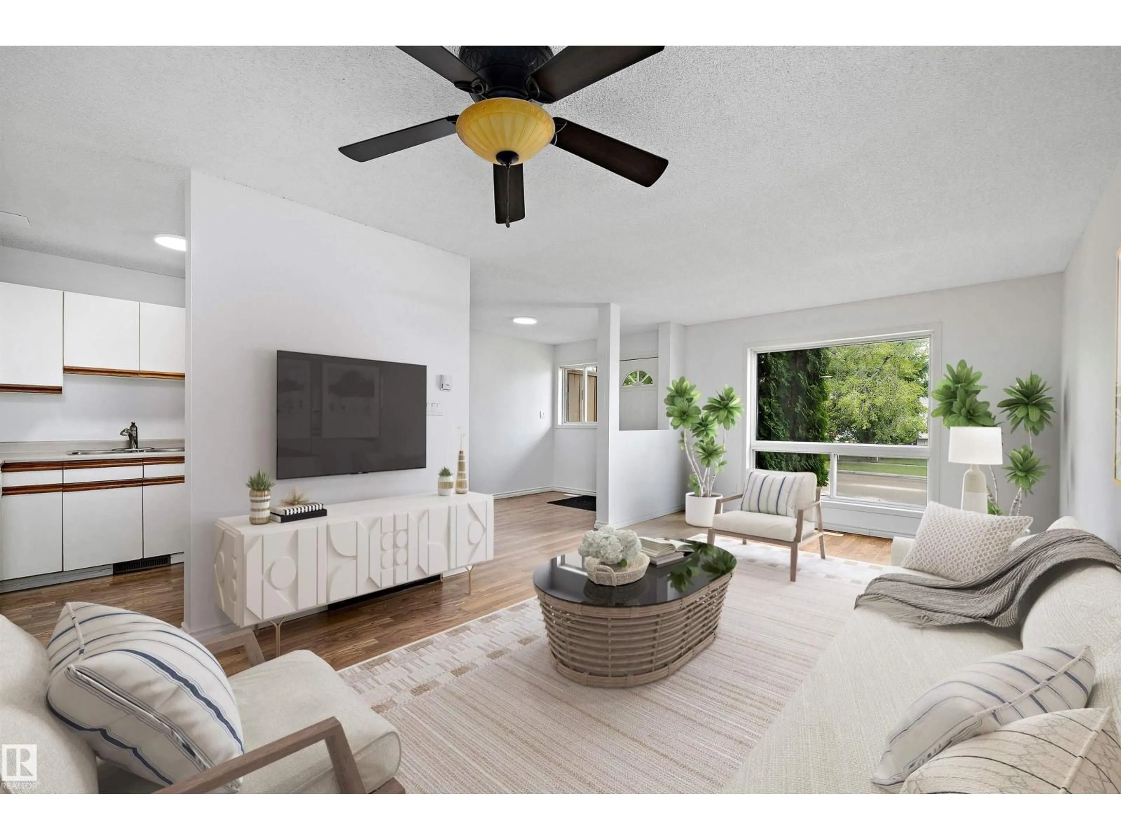 Living room with furniture, unknown for 4719 49 AV, Calmar Alberta T0C0V0