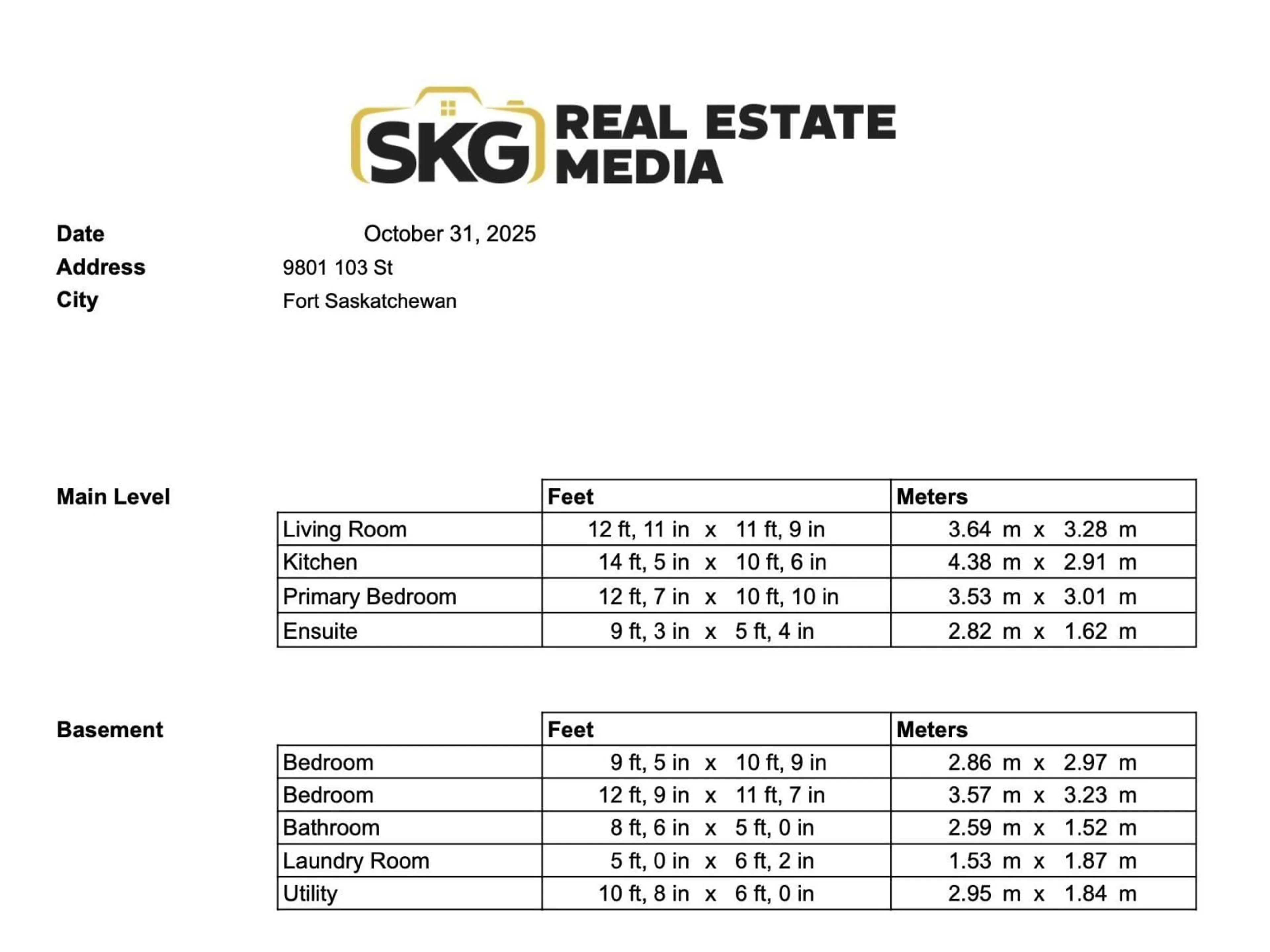 Floor plan for 9801 103 ST, Fort Saskatchewan Alberta T8L2C7