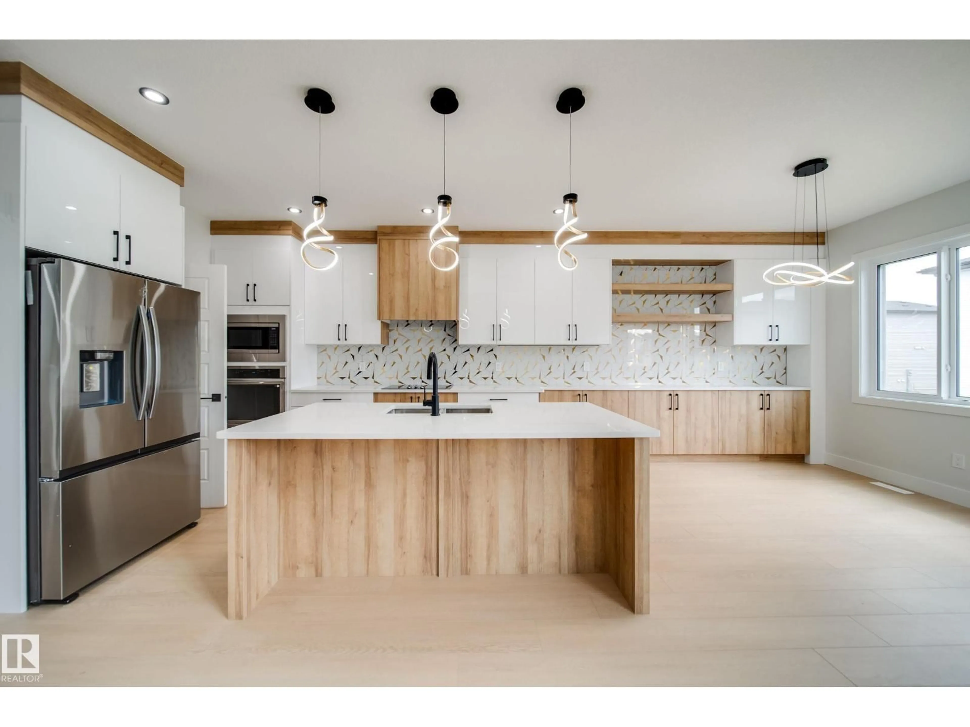Contemporary kitchen, ceramic/tile floor for NW - 8743 183 AV, Edmonton Alberta T5Z0S8