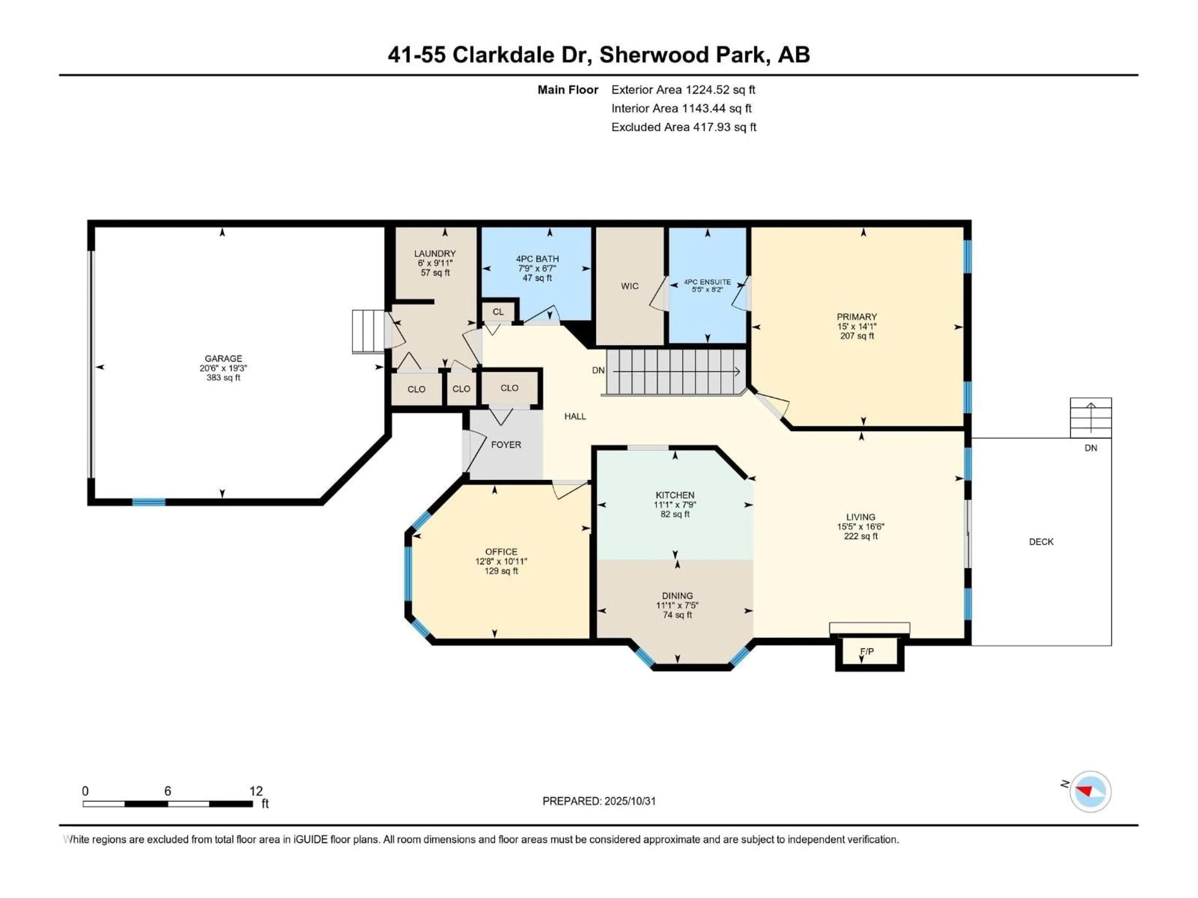 Floor plan for 41 CLARKDALE DR, Sherwood Park Alberta T8H2J1
