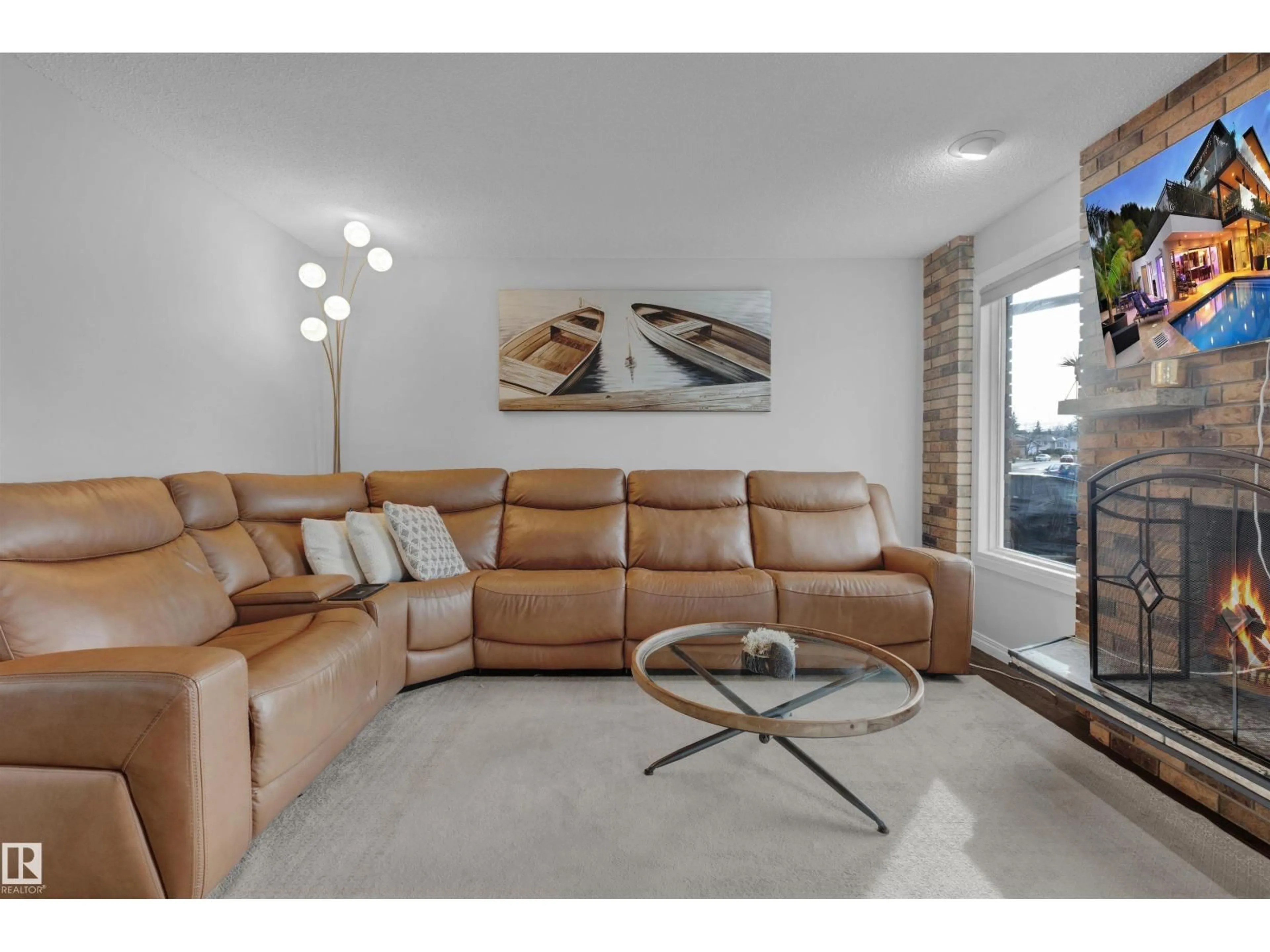 Living room with furniture, unknown for 75 GRAND MEADOW CR, Edmonton Alberta T6L1A3