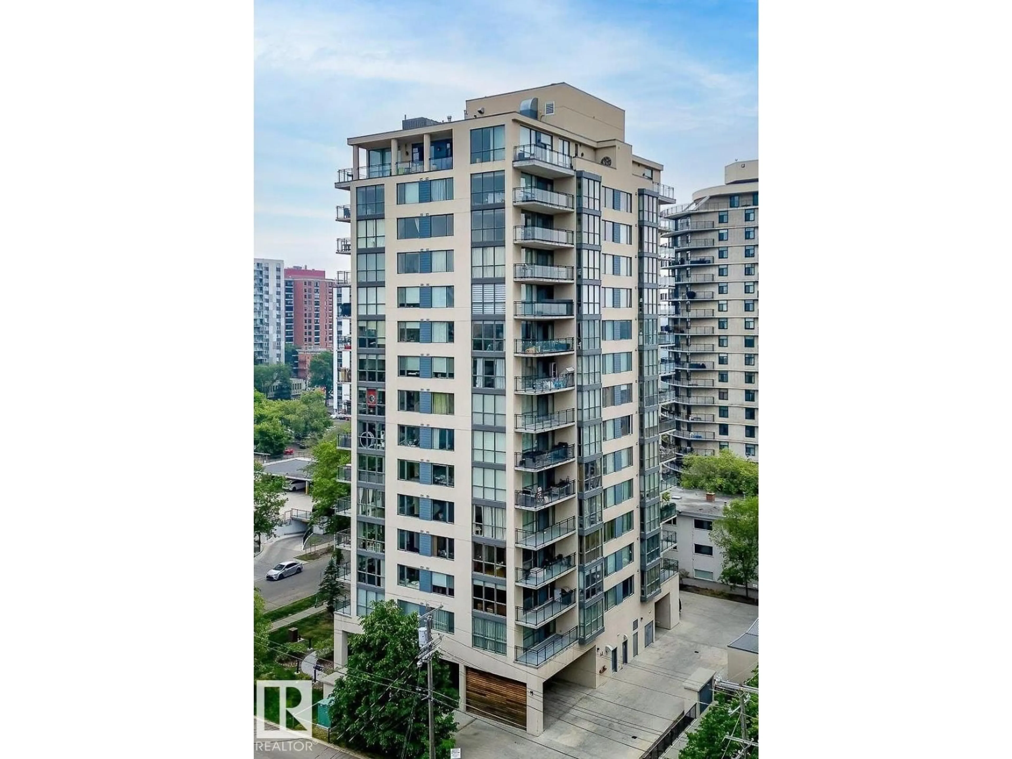 A pic from outside/outdoor area/front of a property/back of a property/a pic from drone, city buildings view from balcony for #203 - 10046 117 ST, Edmonton Alberta T5K1X2